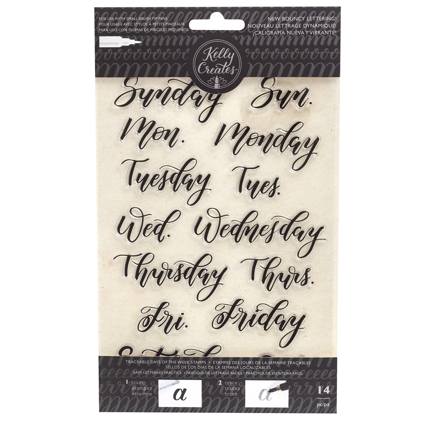 Kelly Creates Acrylic Traceable Stamps Bouncy Days Of The Week