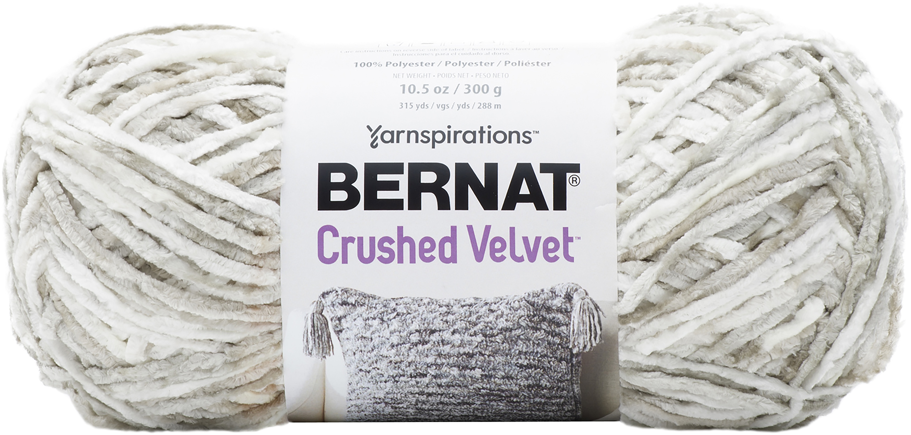 Spinrite Bernat Crushed Velvet Yarn-White | EBay