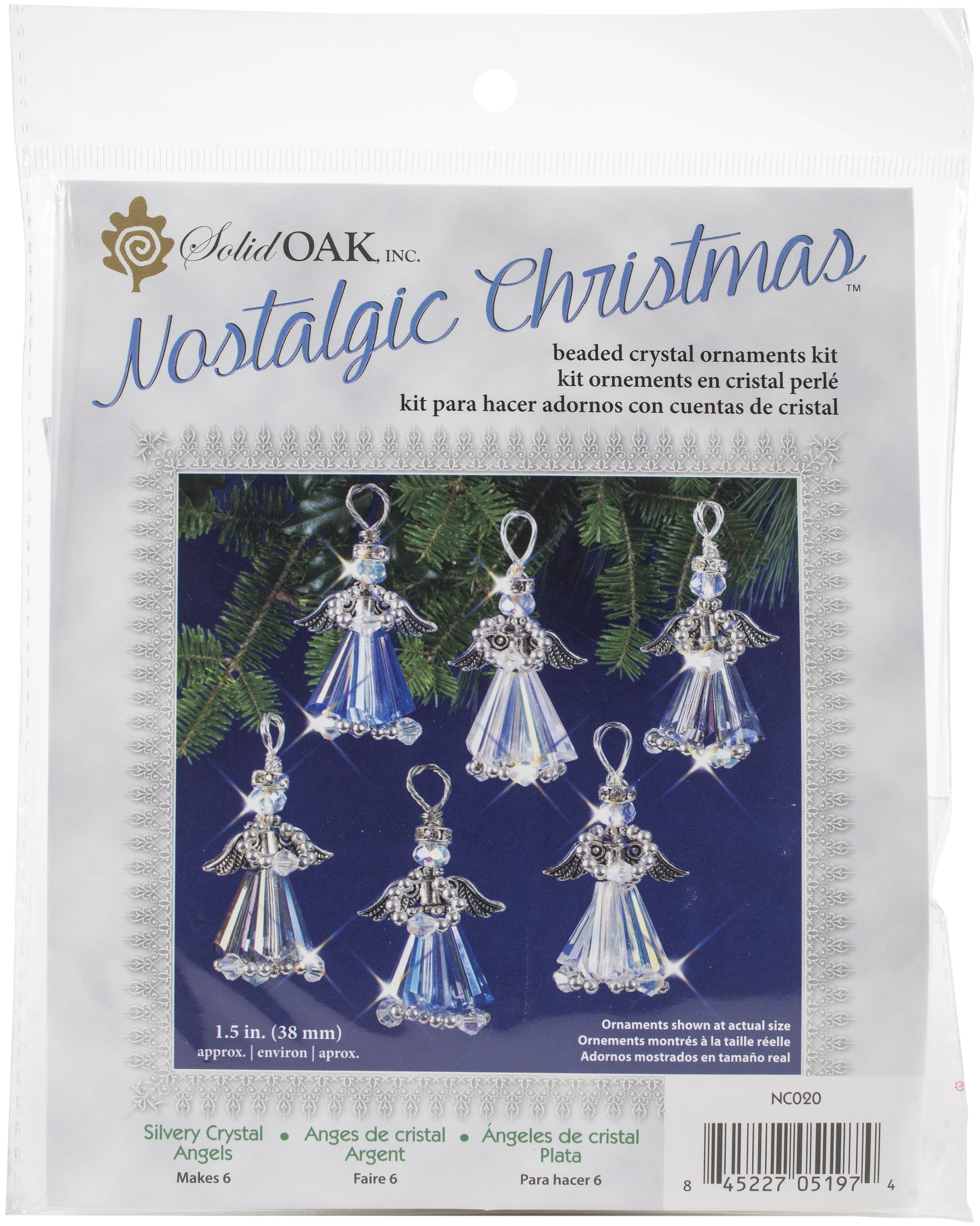 Nostalgic Christmas Beaded Crystal Ornament KitCrystal Angels Silver