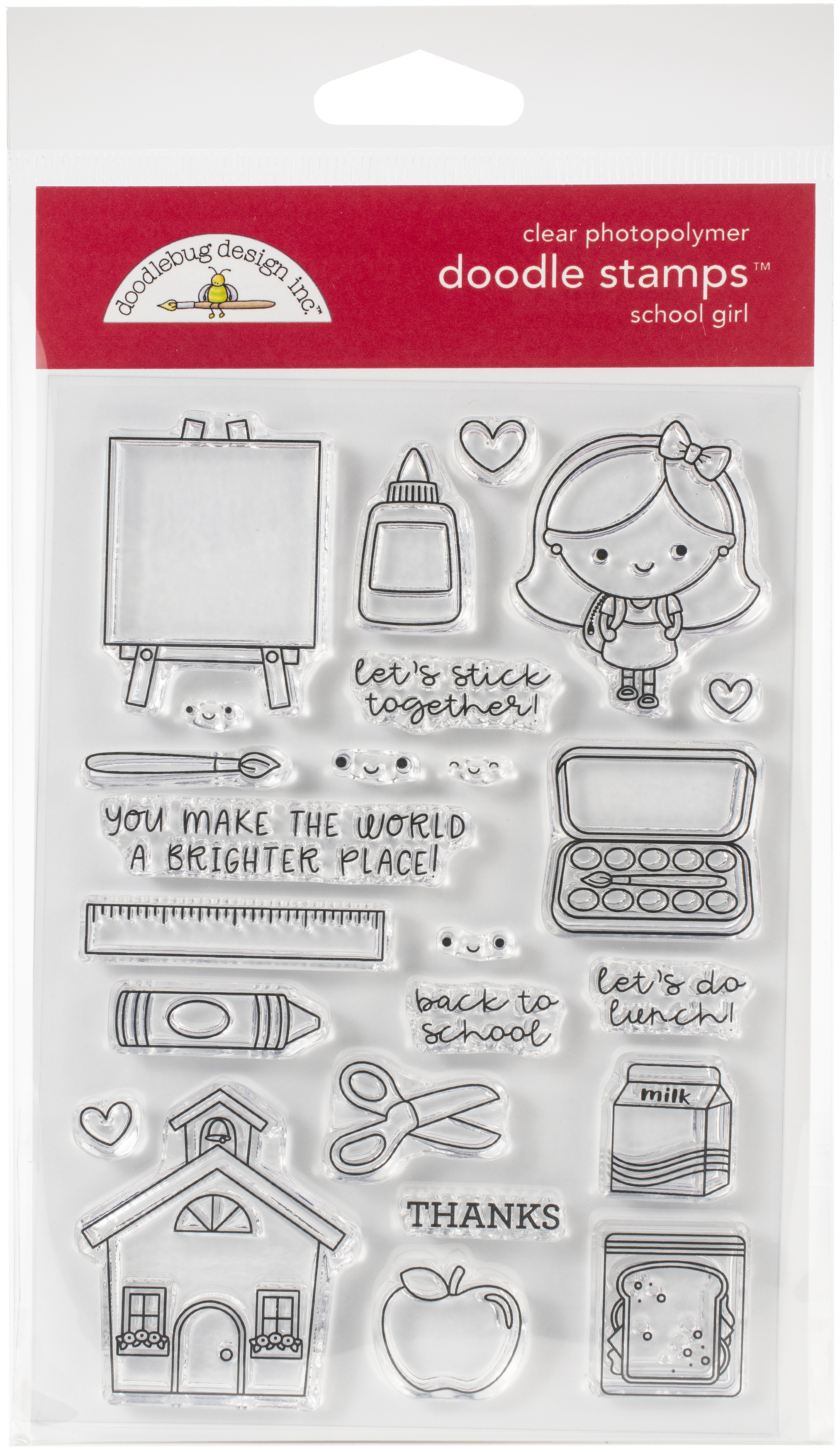 Doodlebug Clear Doodle StampsSchool Girl, School Days 842715063822 eBay