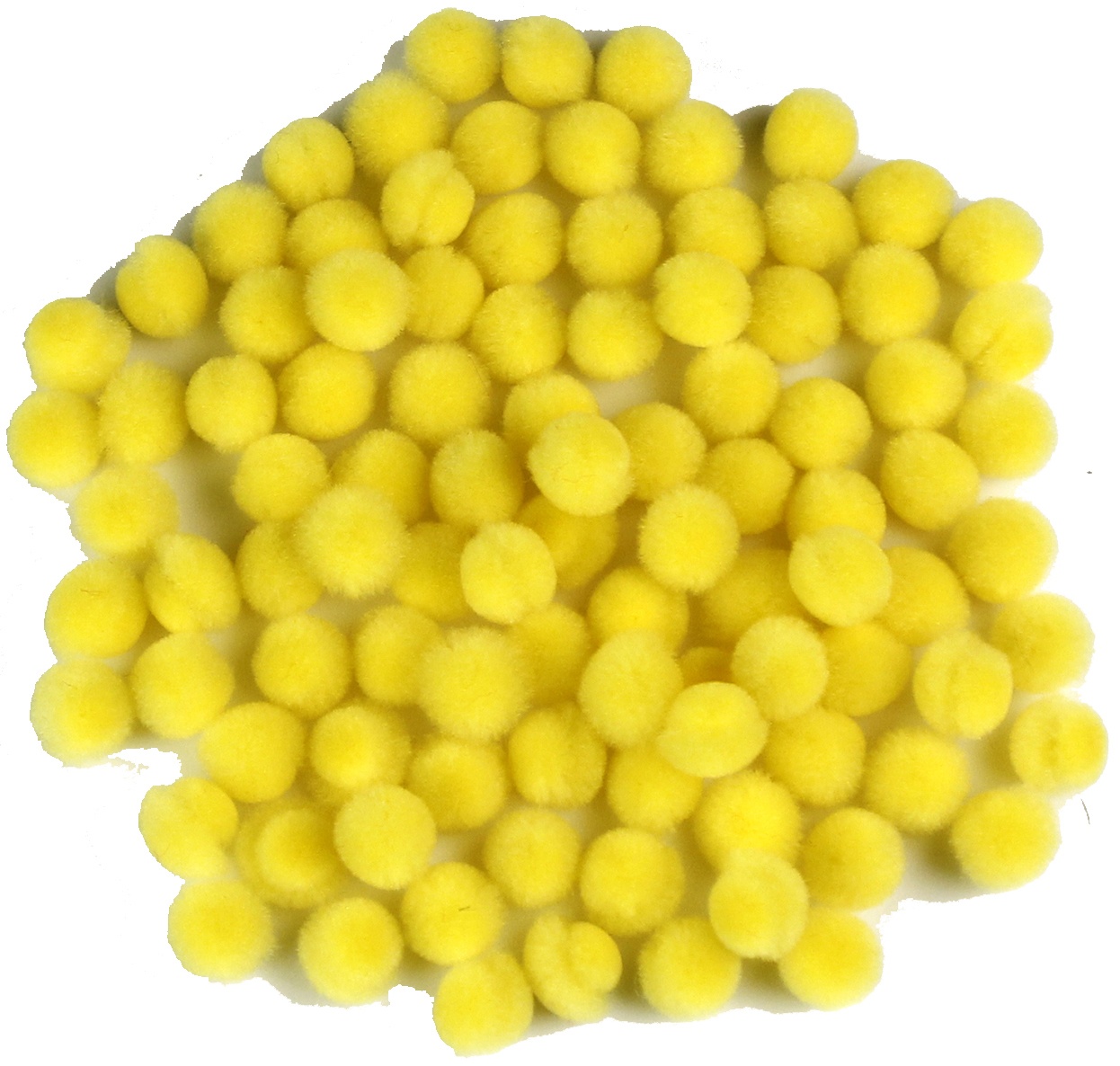 Midwest Design-Touch Of Nature Pom-Poms 10mm 100/Pkg-Dark Yellow