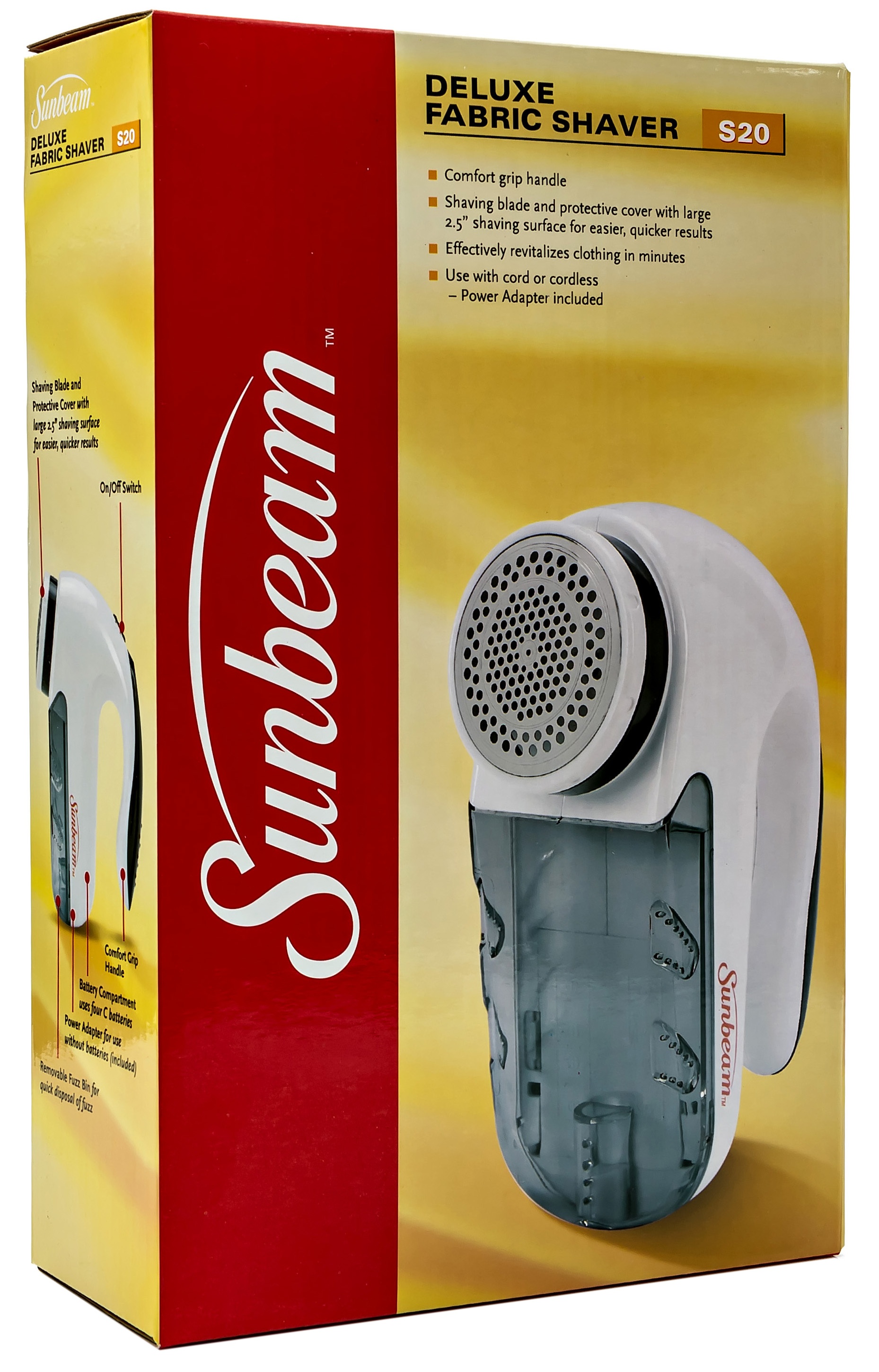 Smartek Sunbeam Deluxe Fabric Shaver-White