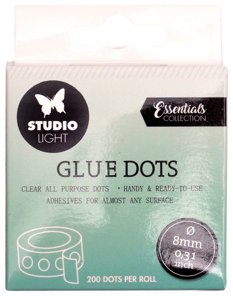 Studio Light Double-Sided Glue Dots 8mm 200/Pkg-Nr. 02