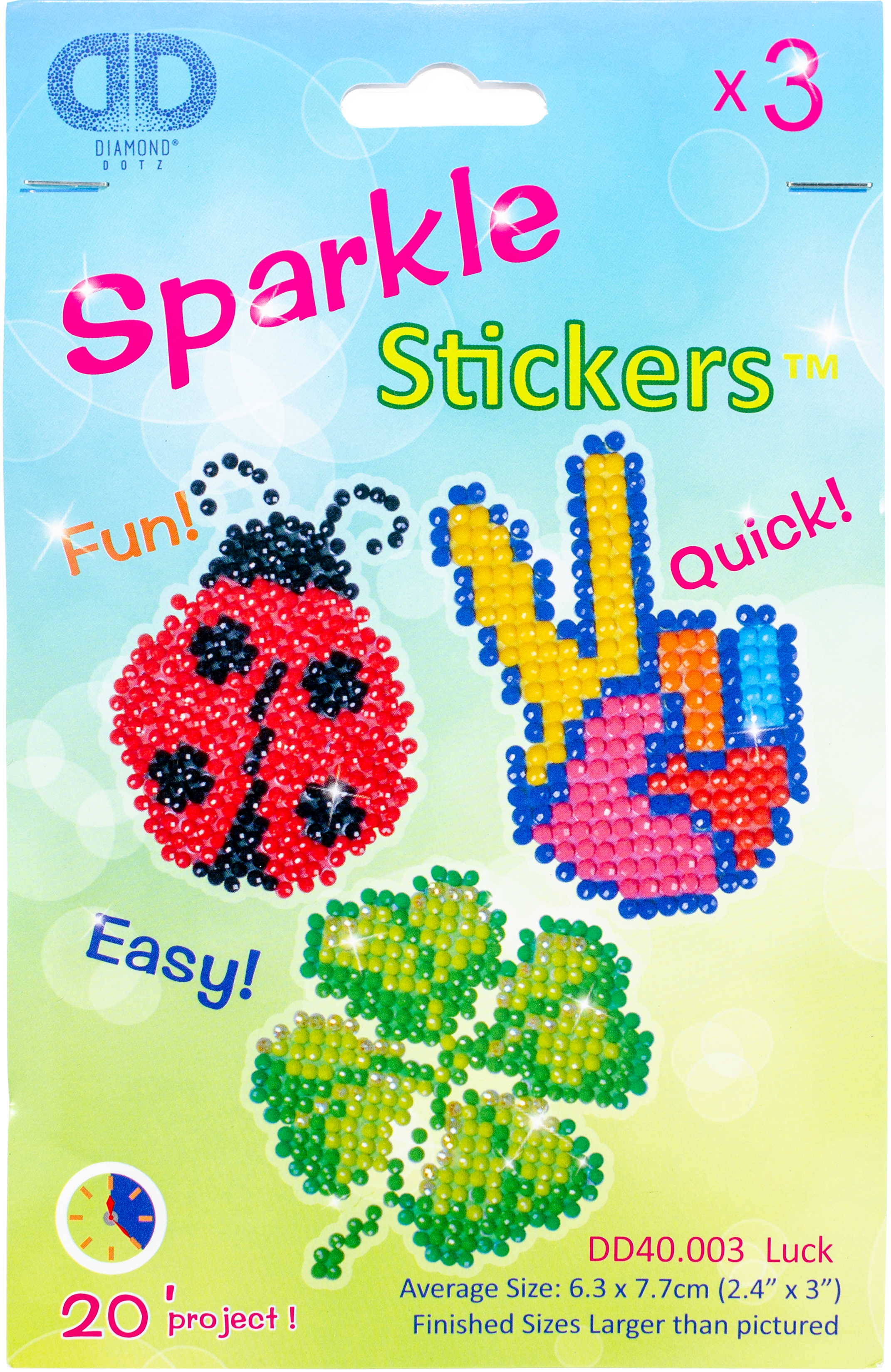Diamond Dotz Diamond Stickers Facet Art Kit-Assorted Luck 3/Pkg | eBay