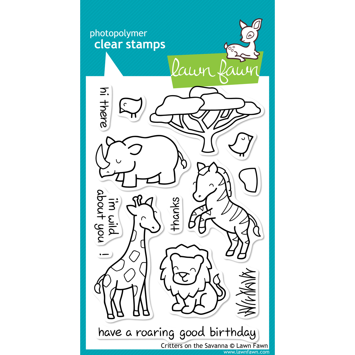 Lawn Fawn Set Timbri Trasparenti 4x6 - Fangtastic Friends, Tema Halloween, Con Pipistrelli E Giochi Di Parole - 2