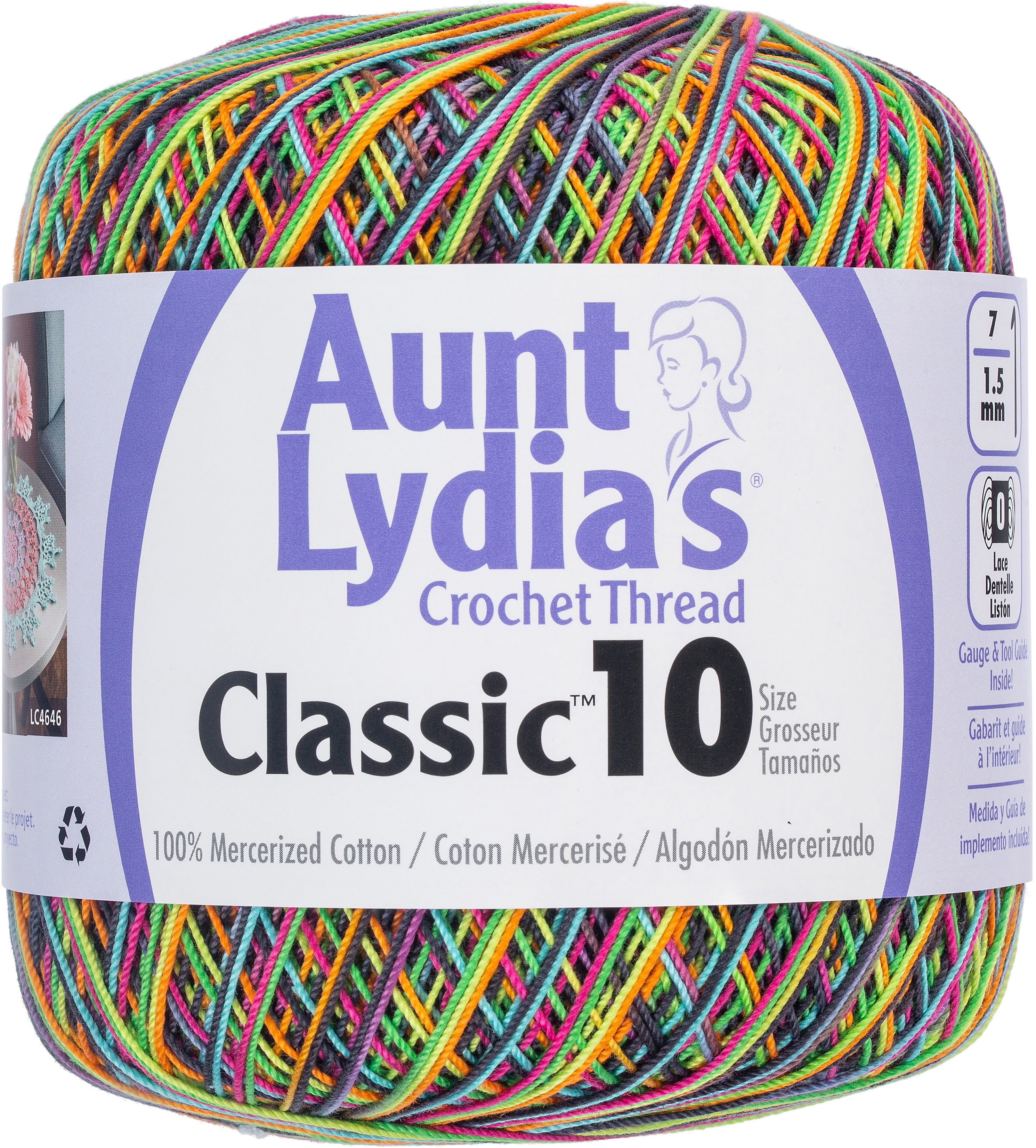 Coats Crochet Aunt Lydia/'s Classic Crochet Thread Size 10-Pink Cameo