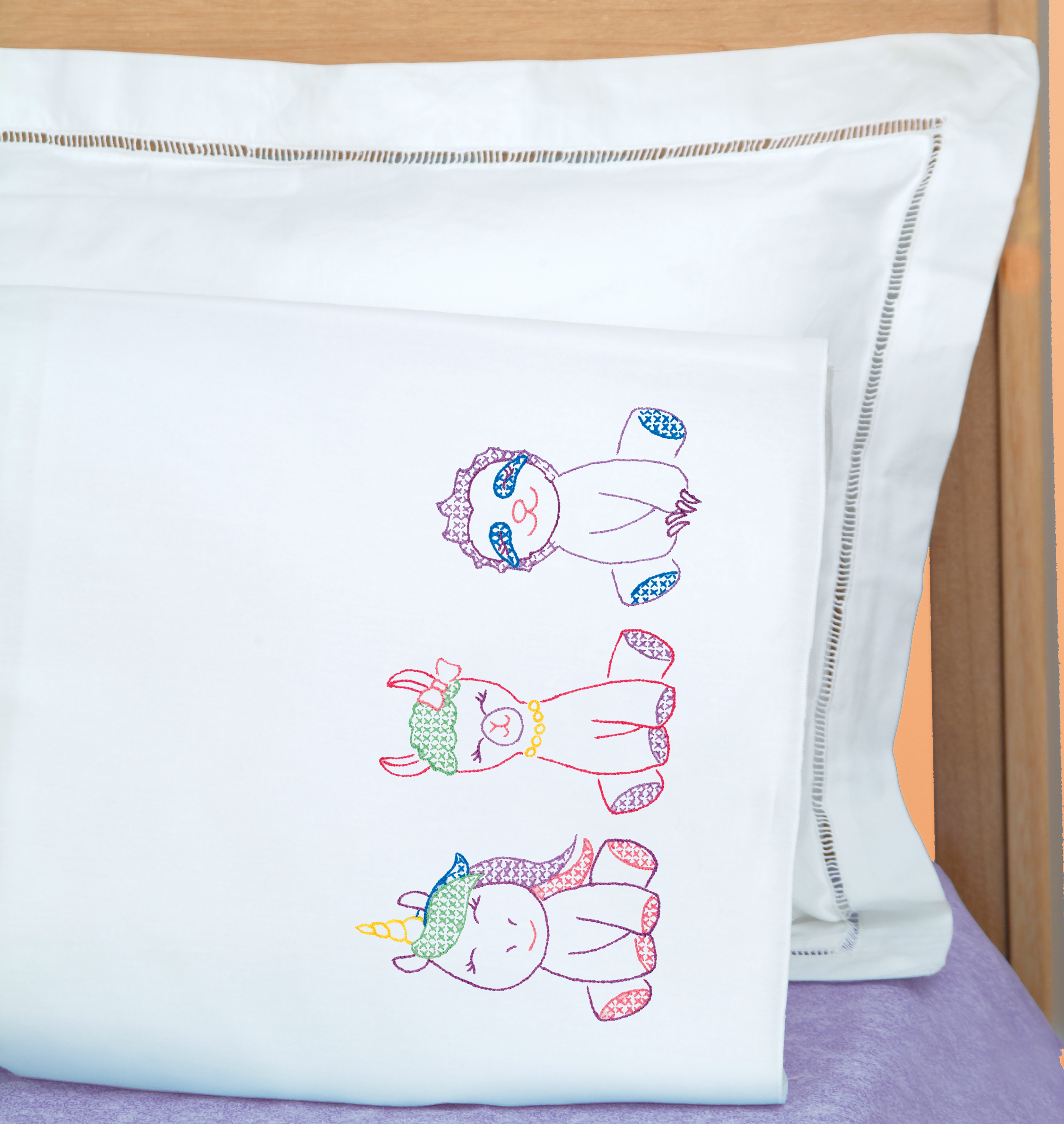 Jack Dempsey Children's Stamped Pillowcase Baby Animals eBay