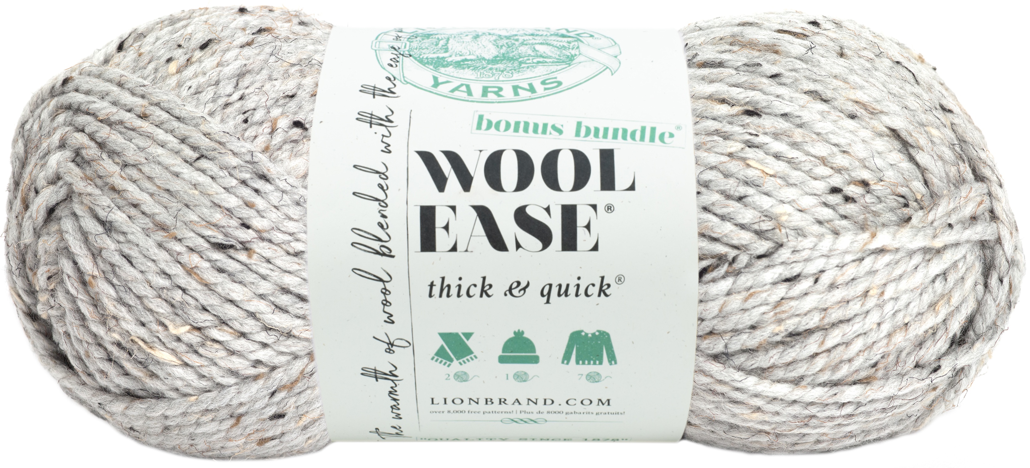 Wool-Ease Thick & Quick Bonus Bundle Yarn-Grey Marble | eBay