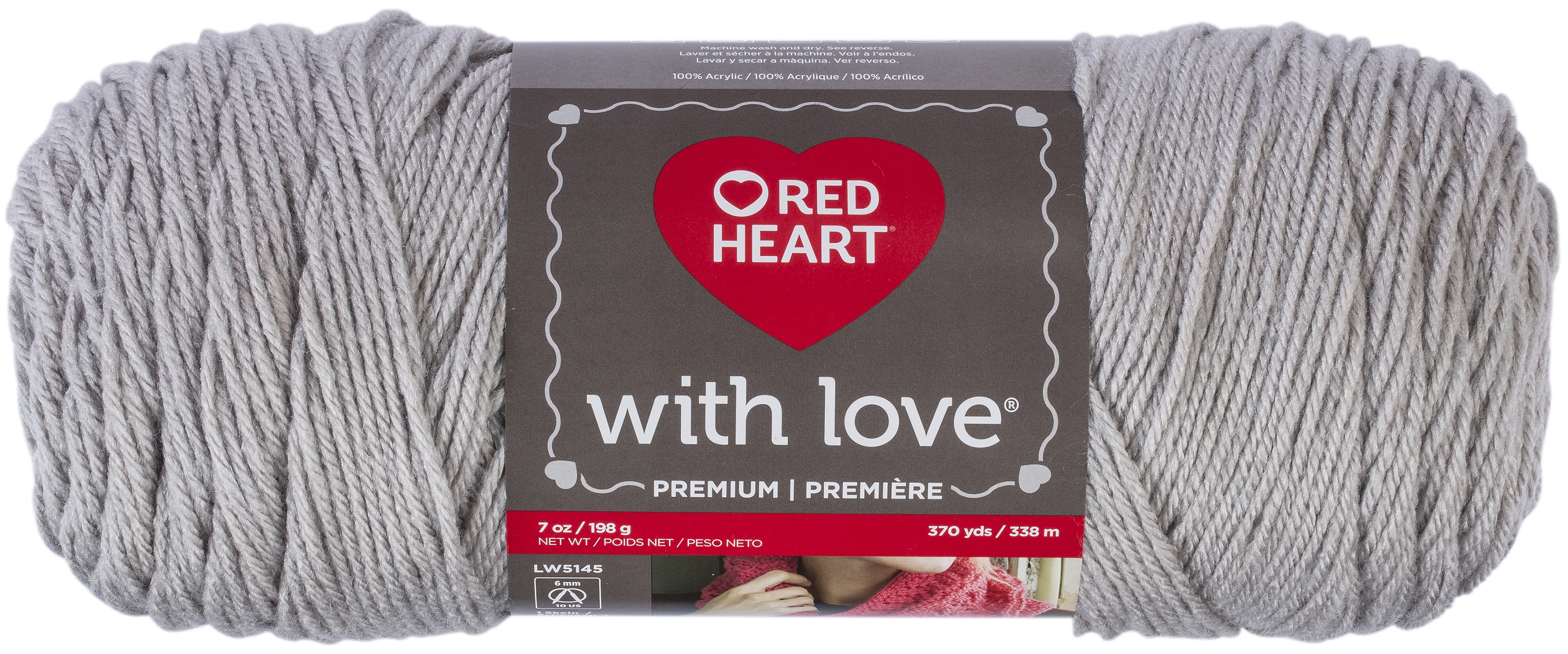 Red Heart With Love Yarn-Light Grey 73650036934 | eBay