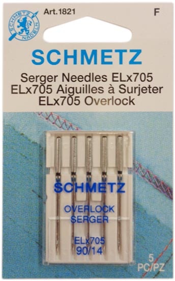 Euro-Notions ELX705 Serger Needles -Size 14/90 5/Pkg (74063 ...