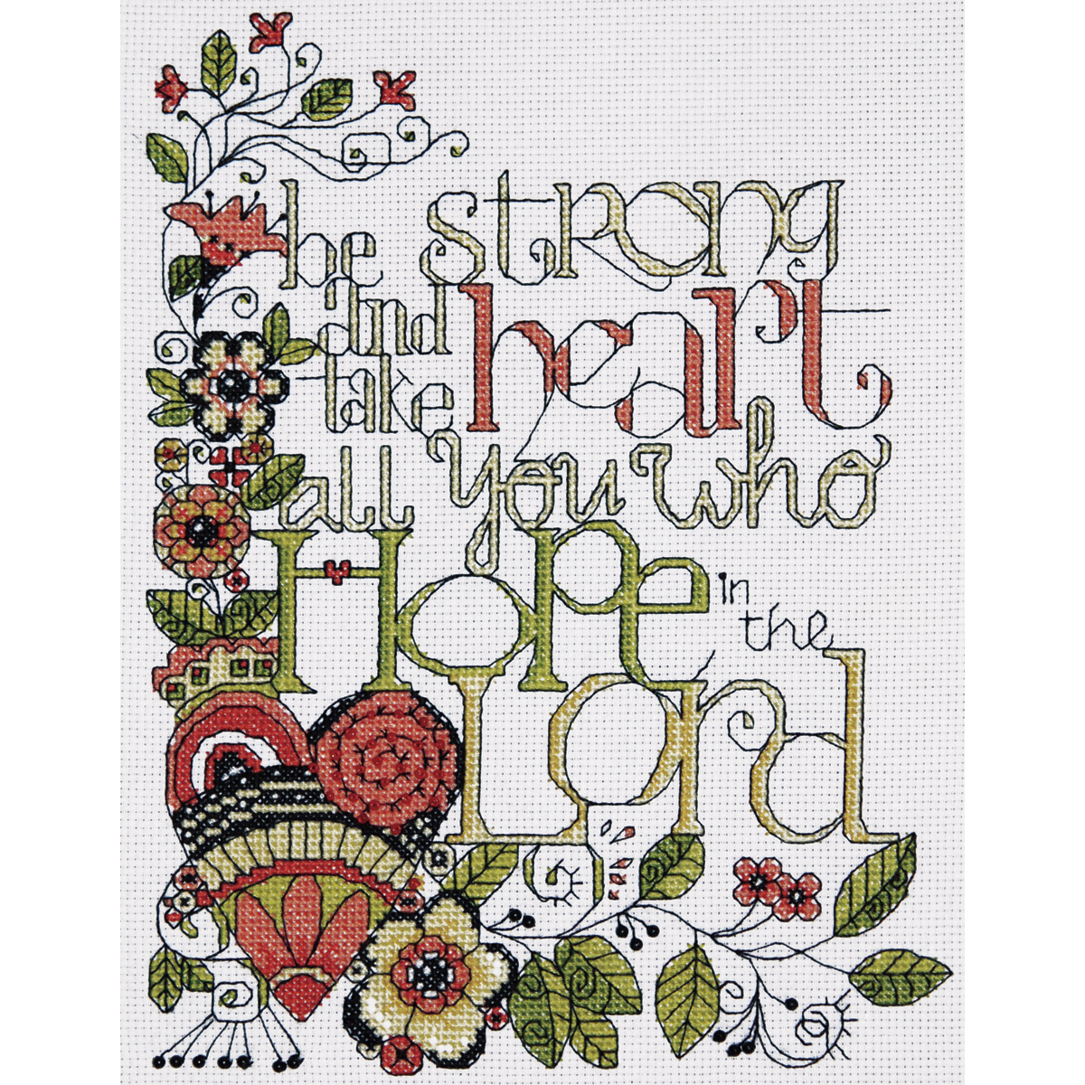 Tobin 14 Count Bless This House Counted Cross Stitch Kit 7 by 18-Inch