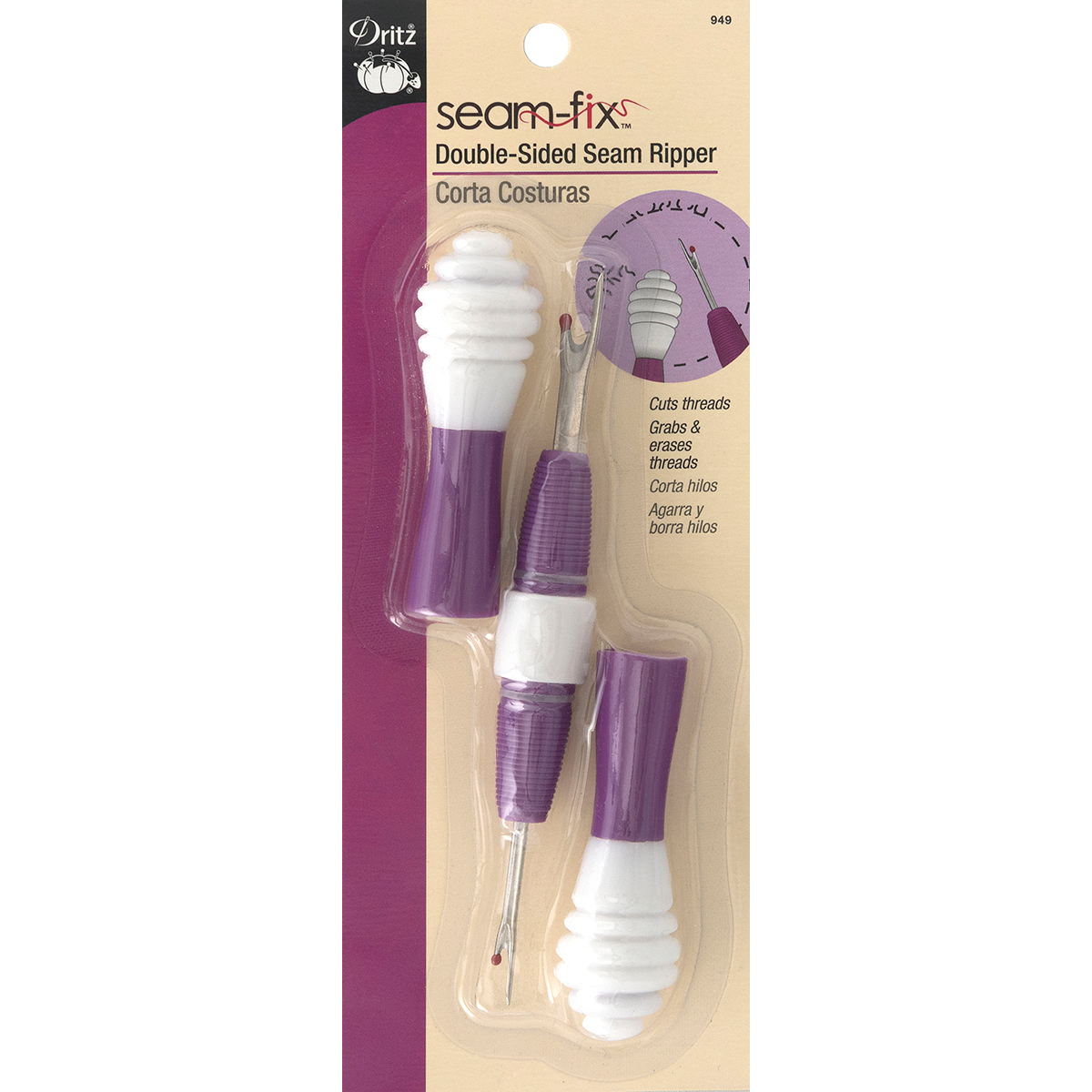 Dritz 665 Seam-Fix Seam Ripper Purple