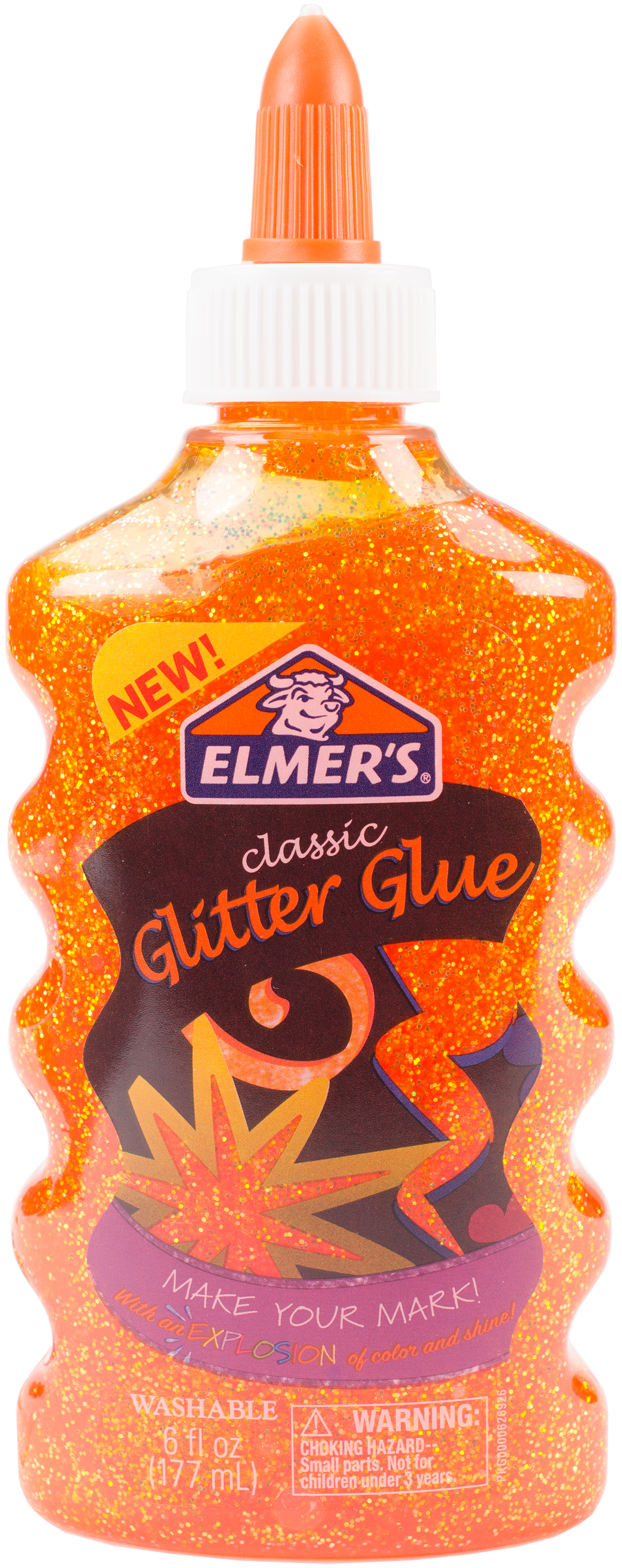 Глиттер клей Elmer, s. Клей оранж. Glitter Glue.