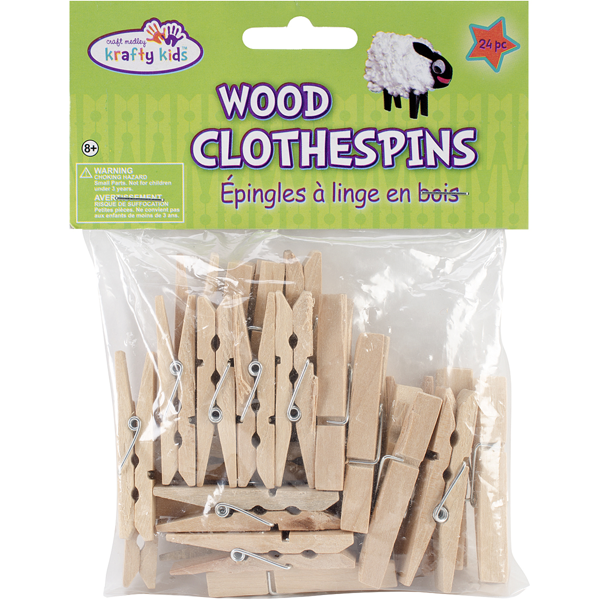 Wood ClothespinsNatural 1.875" 24/Pkg, CW606 eBay