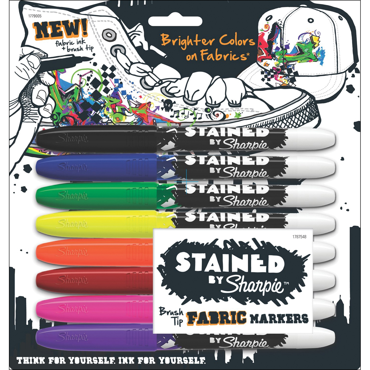 Stained By Sharpie Fabric Markers 8/Pkg-Assorted Colors, 1779005 | EBay