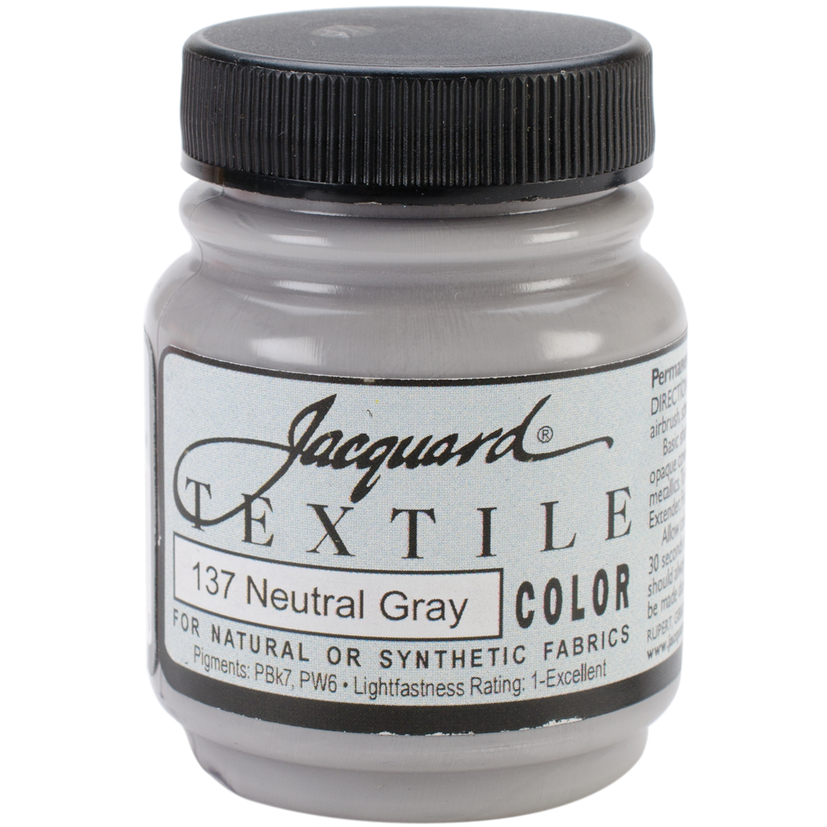 Jacquard Textile Color Fabric Paint 2.25oz-Neutral Gray