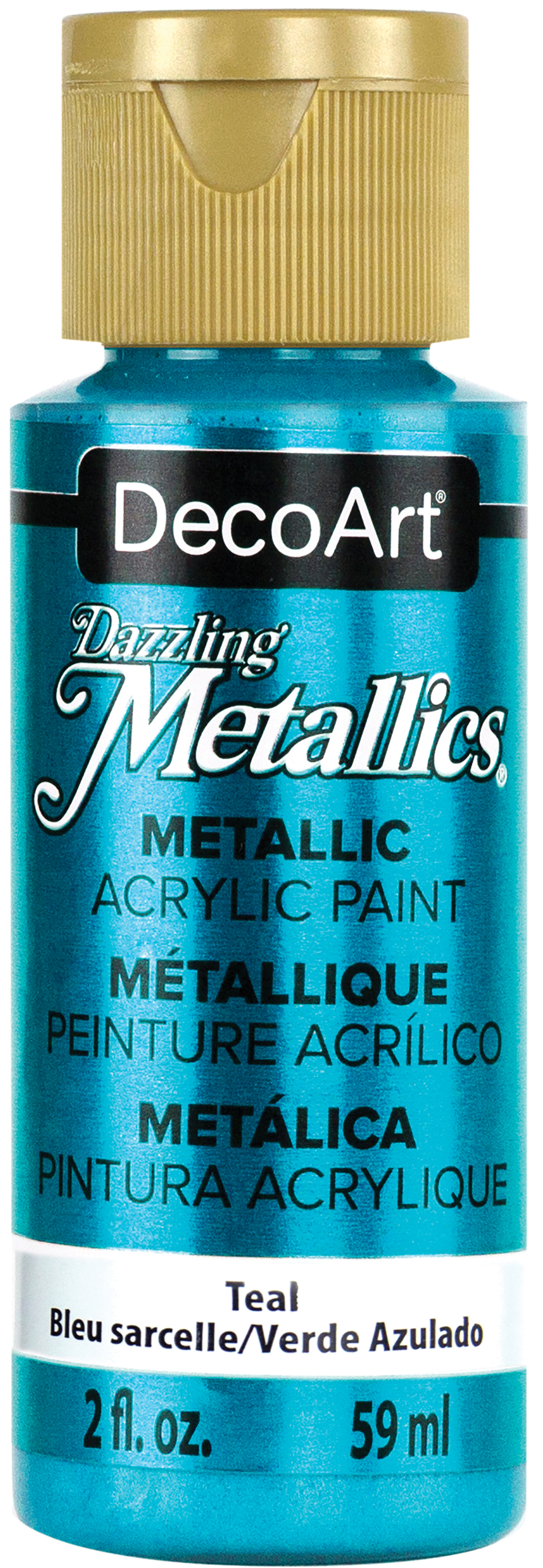 Deco Art Dazzling Metallic Acrylic Paint, 2Ounce, Teal eBay