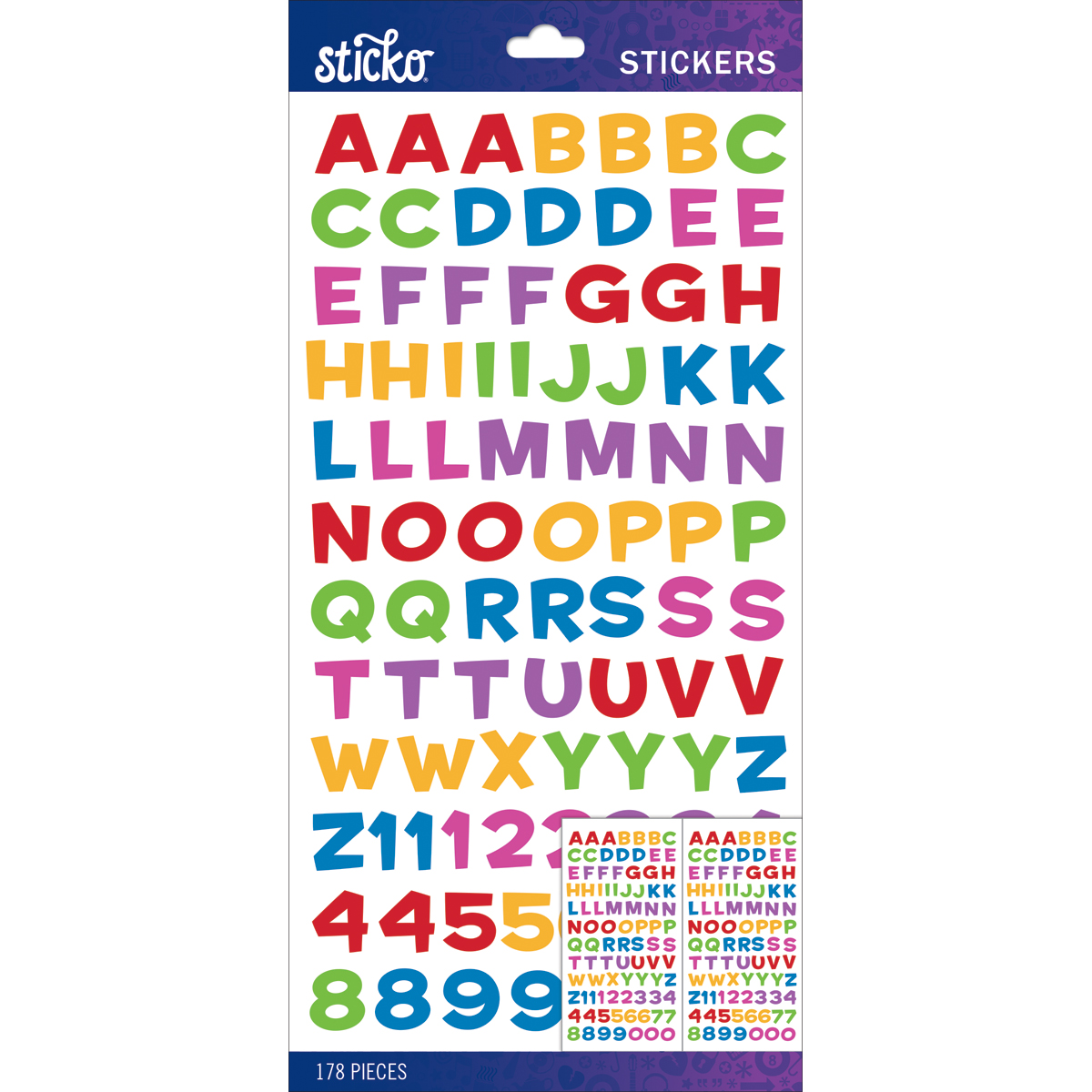 Sticko Alphabet Stickers-Multi Metallic Funhouse Small, E5290134 | eBay