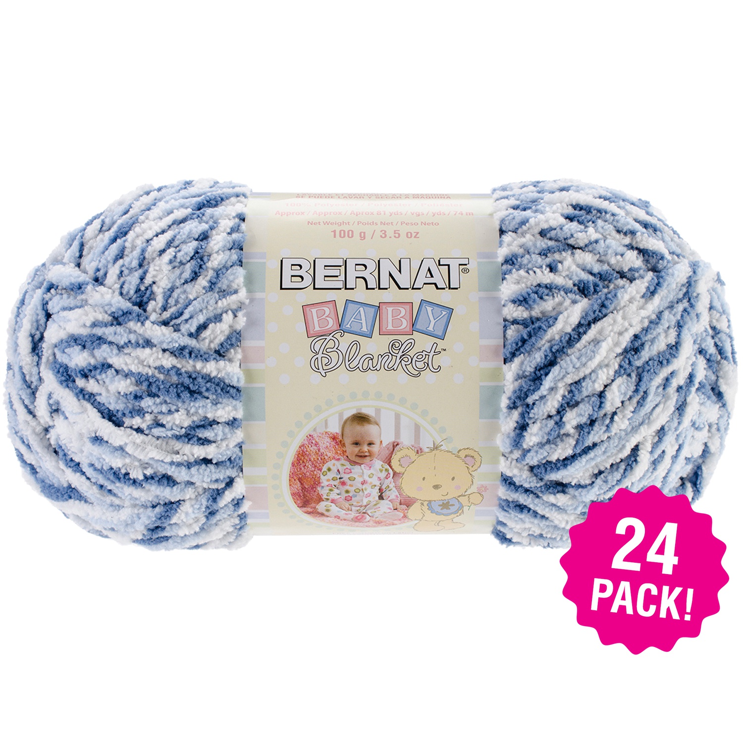 Bernat Baby Blanket Twists - 24/Pk-Blue Twist