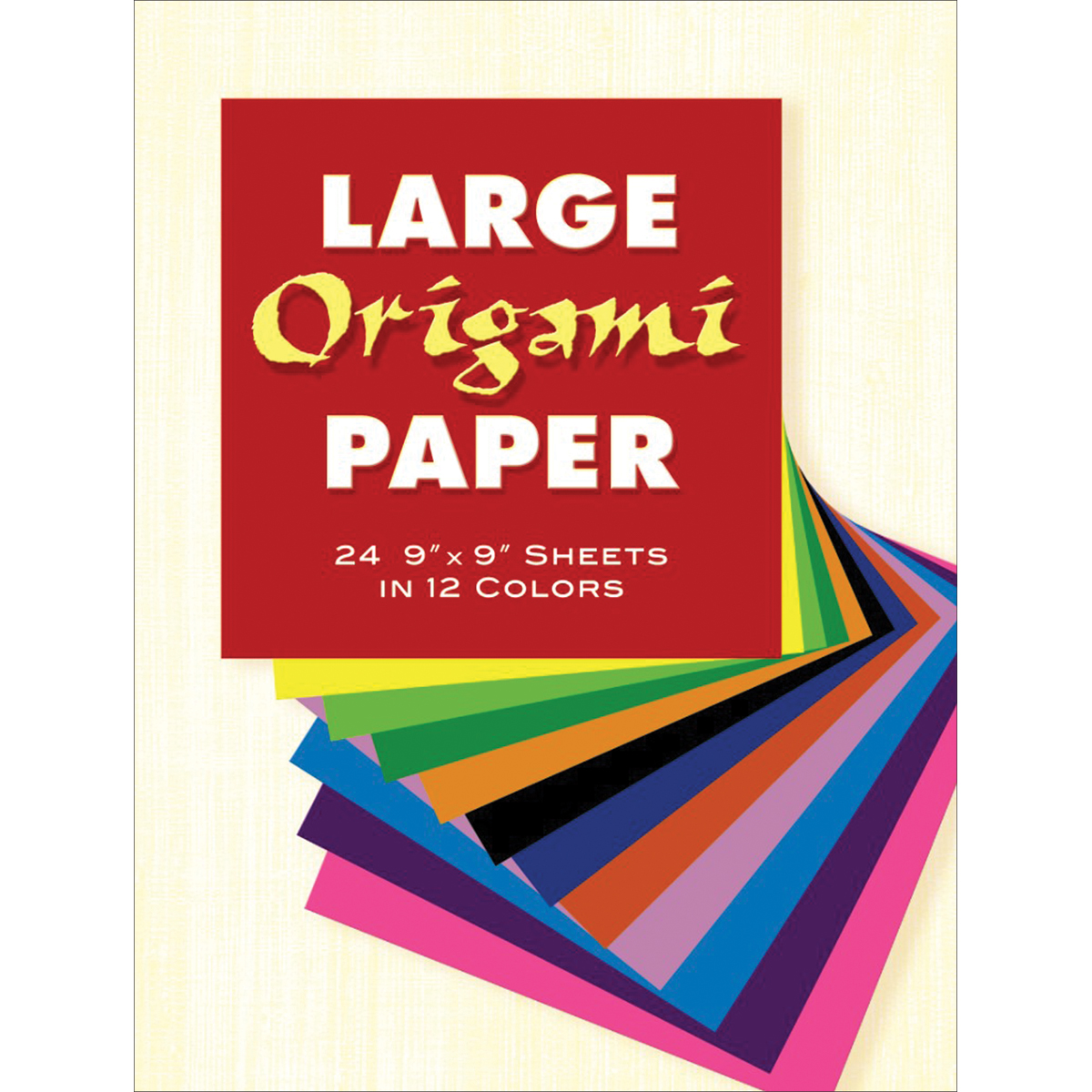 Large Origami Paper 9"X9" 24/Pkg-Assorted Colors