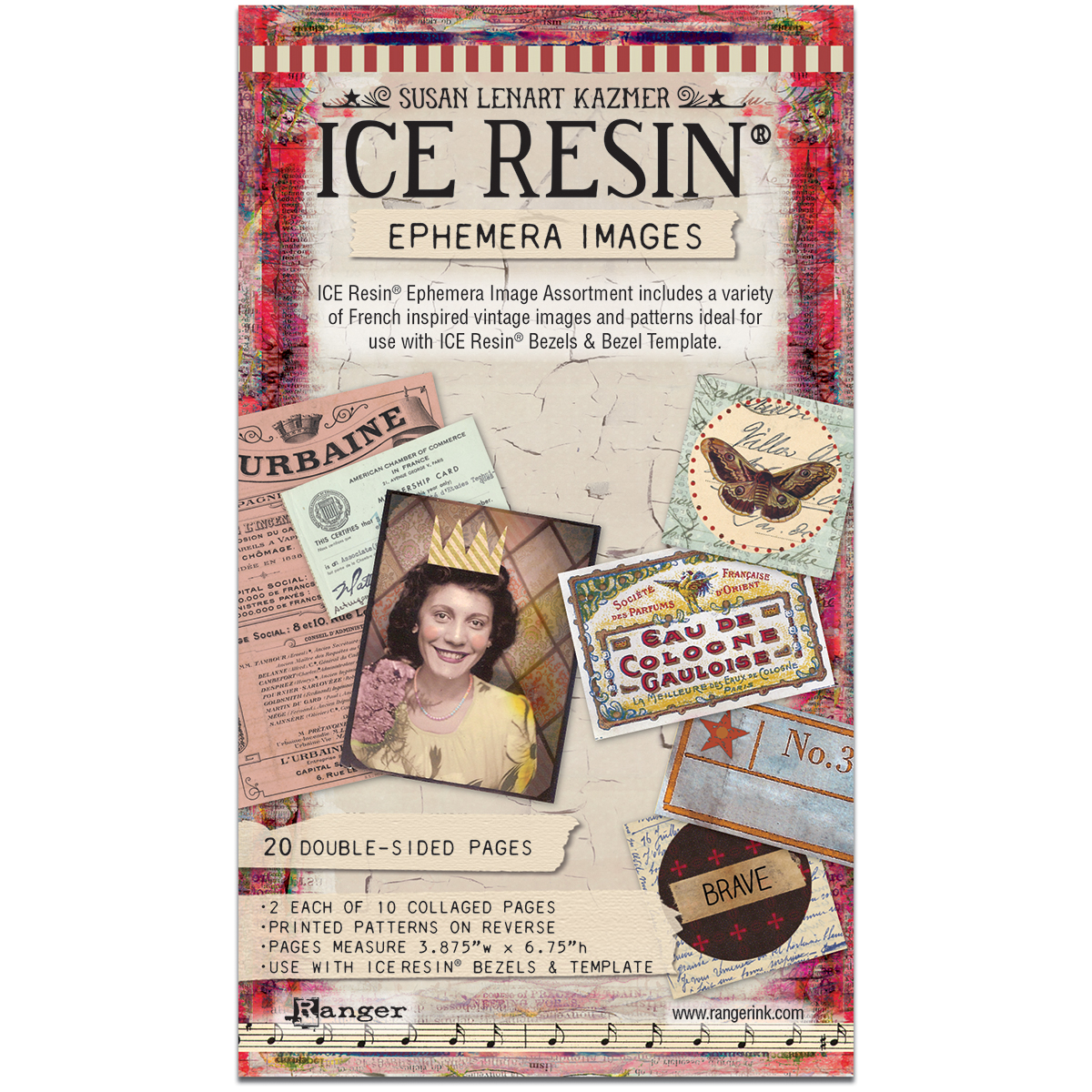 Ice Resin Ephemera Image Assortment 20Sheets Double Sided Ice Resin Ephemera Image Assortment 20Sheets Double Sided