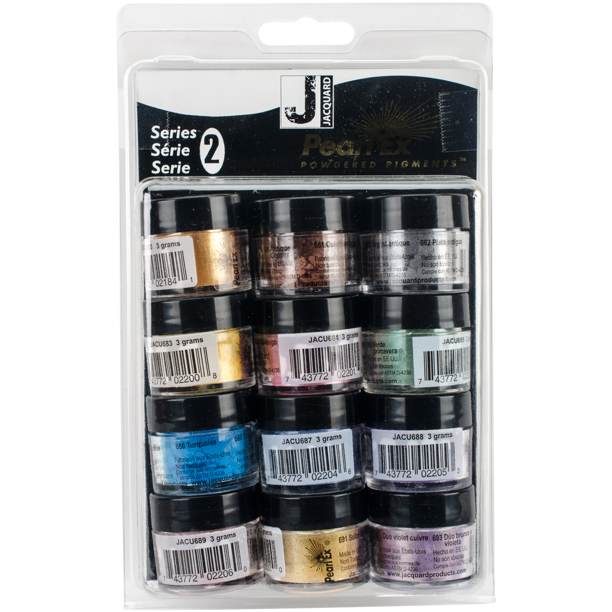 Jacquard Pearl Ex Powdered Pigments 3g 12/Pkg-Series 2 - Picture 1 of 1