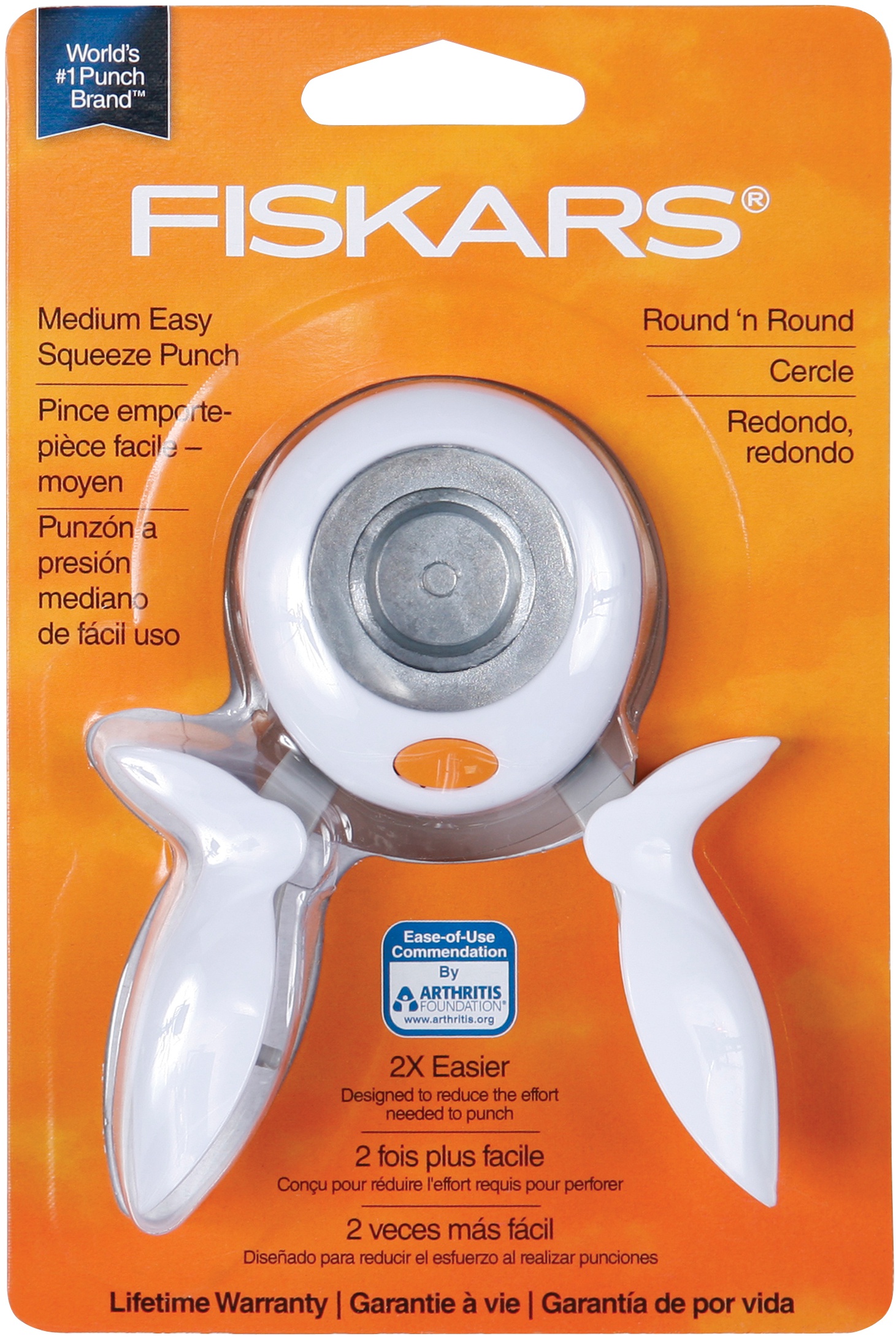 Fiskars 174360-1001 Medium Circle Squeeze Punch, 1 Inch, White | eBay