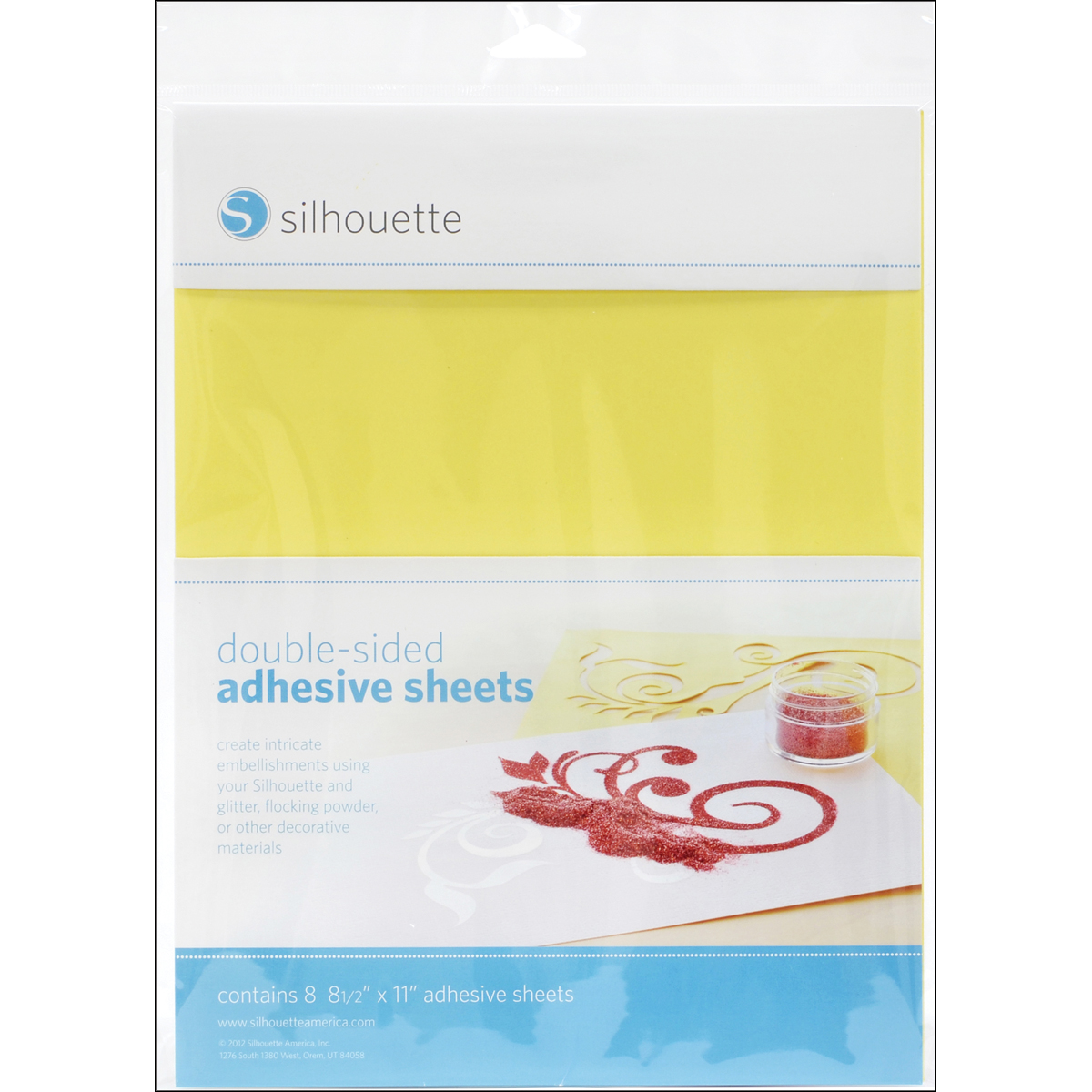 Silhouette Double-Sided Adhesive Sheets 8.5"X11" 8/Pkg-