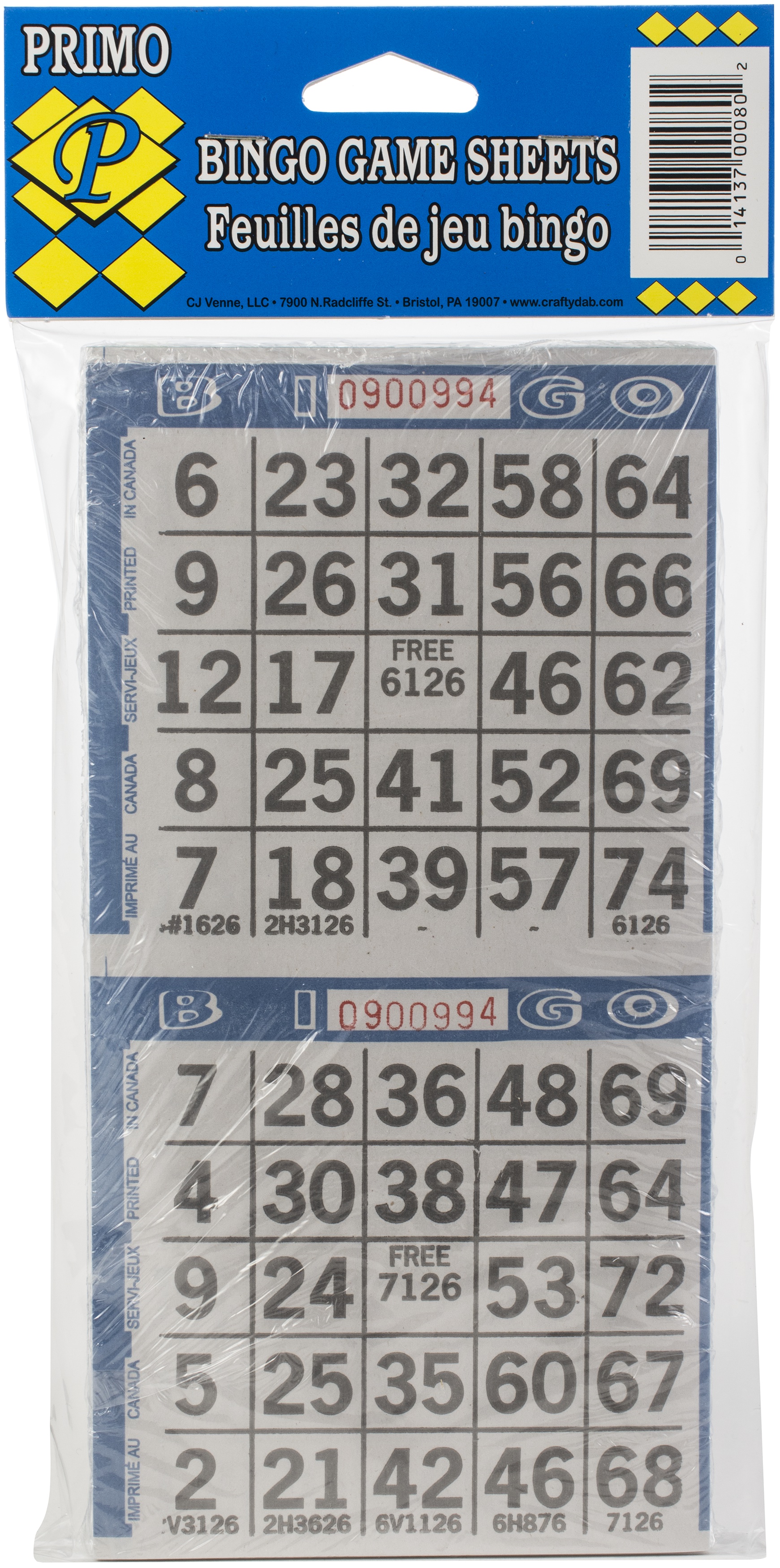 Bingo Game Sheets 4 Inch X 8 Inch 125 Pkg 250 Games For Sale Online Ebay