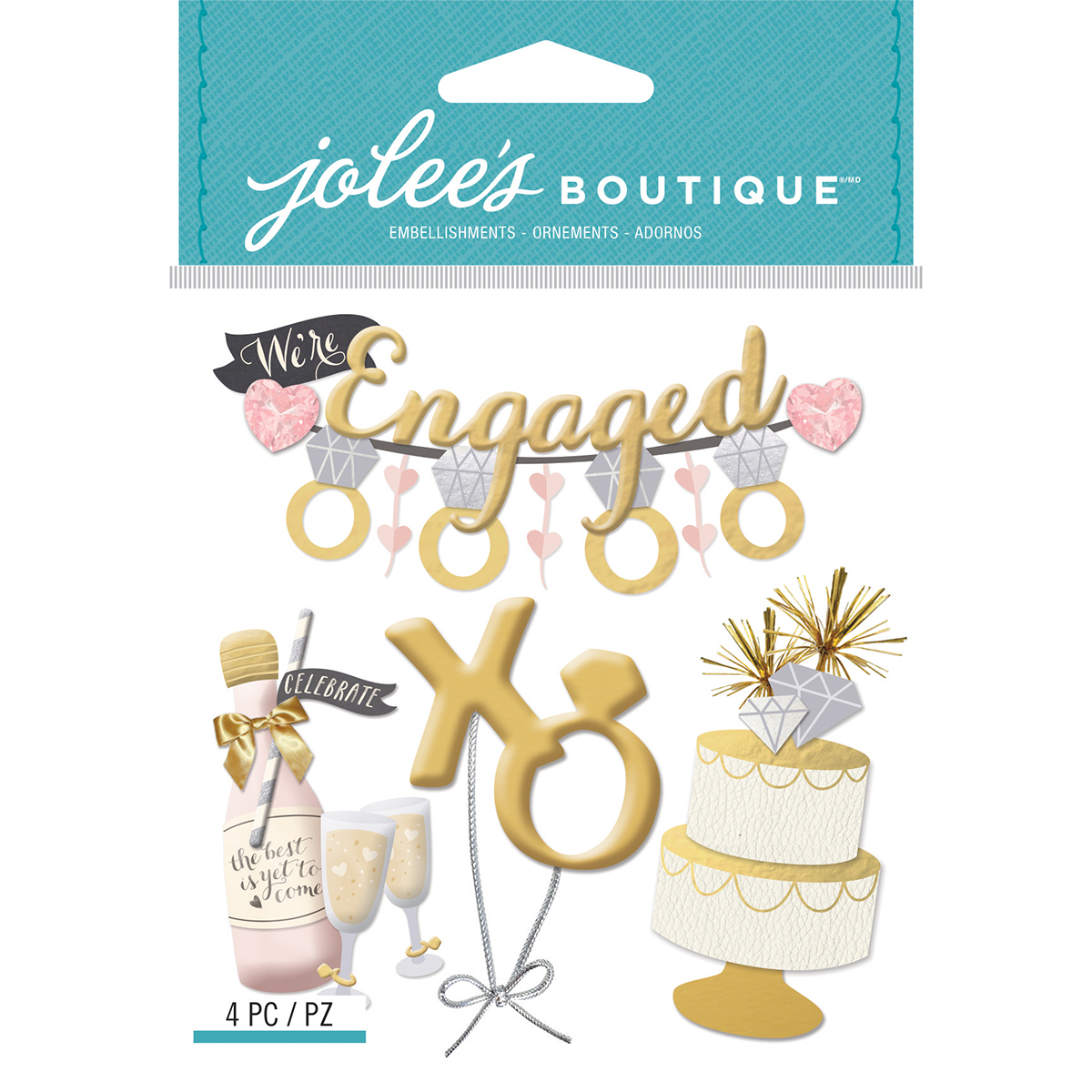 Jolees Boutique Dimensional Stickers Engagement Party Set Of 3 Ebay