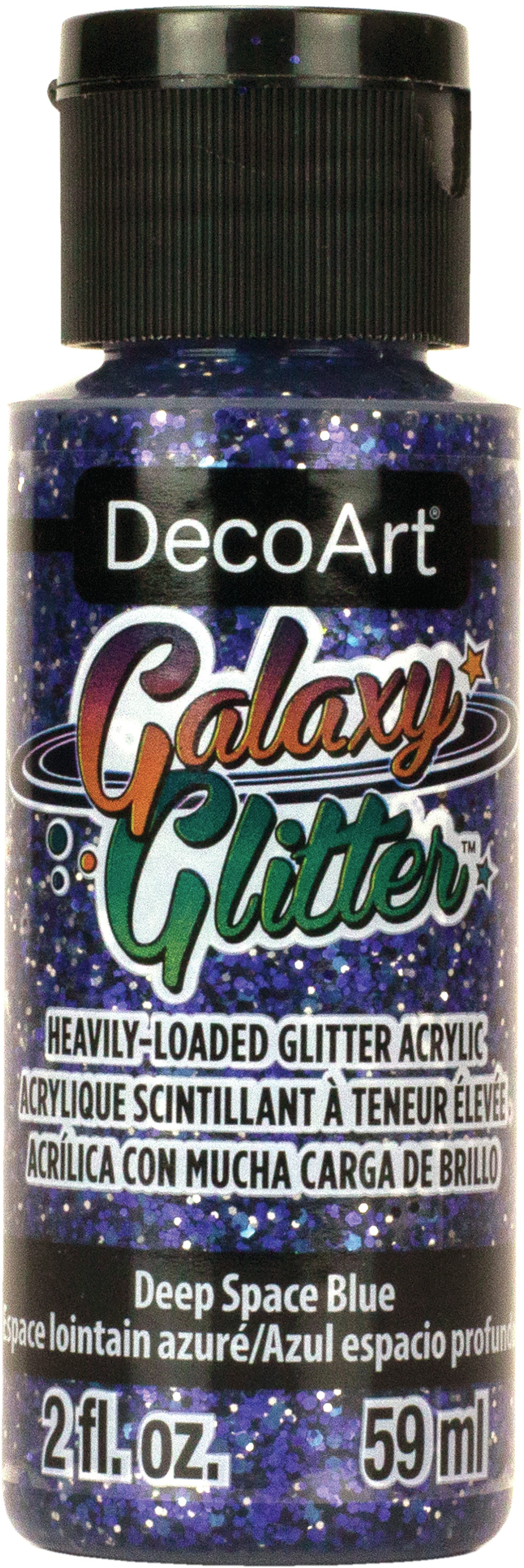 DecoArt Galaxy Glitter Acrylic Paint 2oz-Deep Space - Blue 766218112149 ...