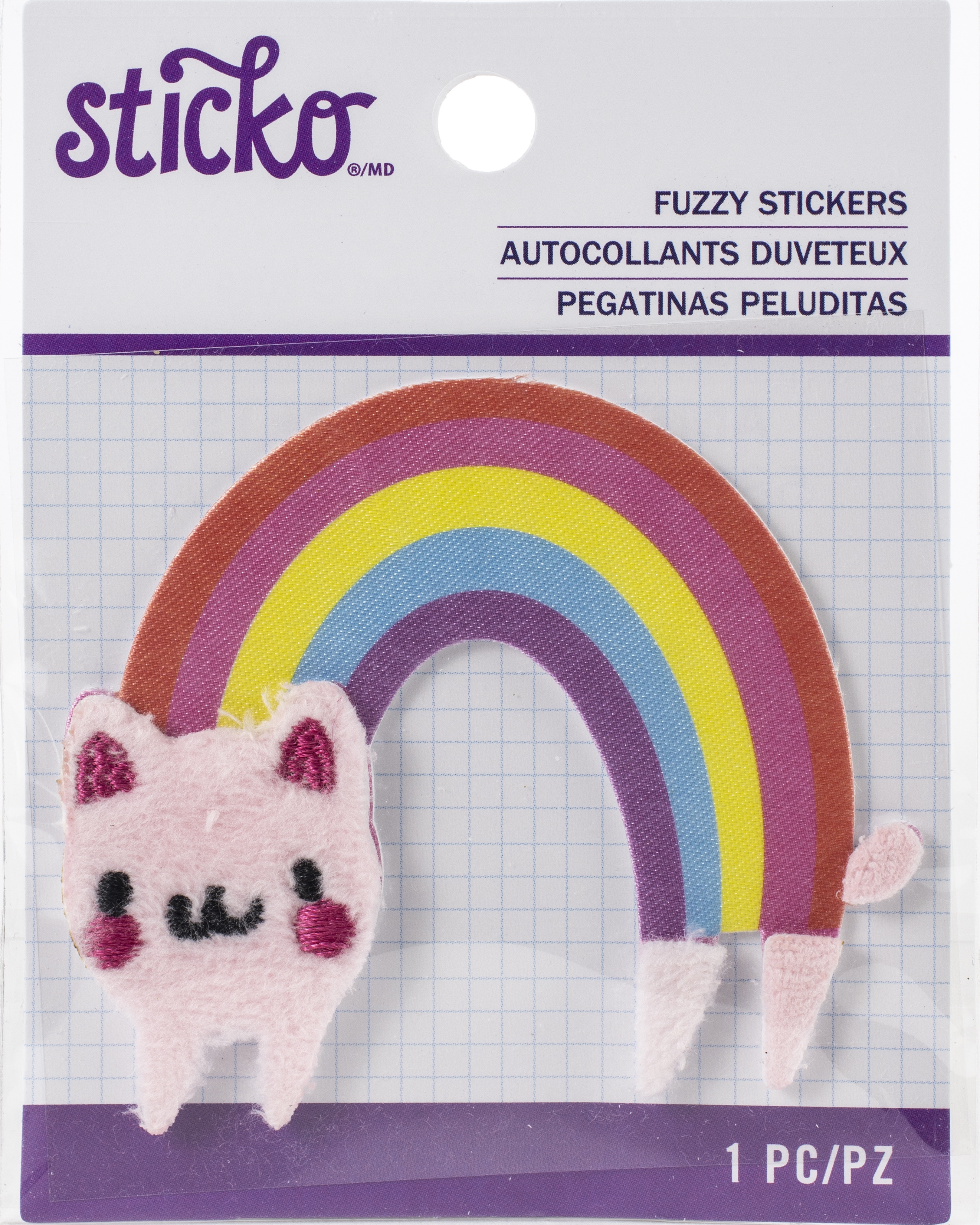 Sticko Fuzzy StickersRainbow Cat eBay