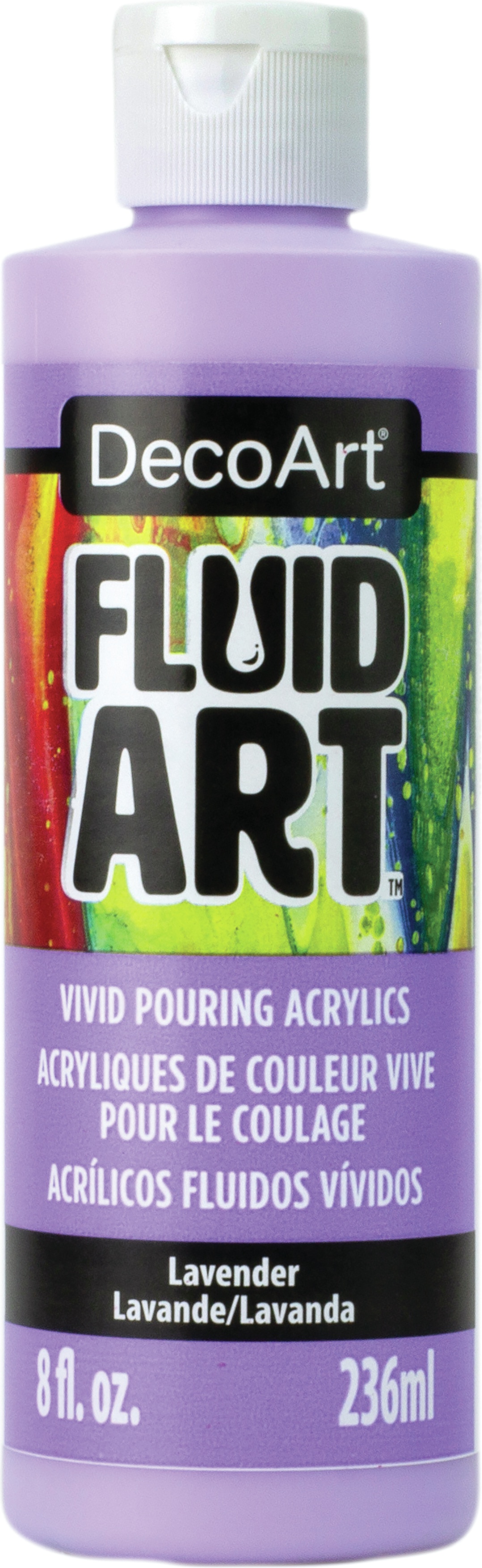 DecoArt FluidArt Ready-To-Pour Acrylic Paint 8oz-Lavender