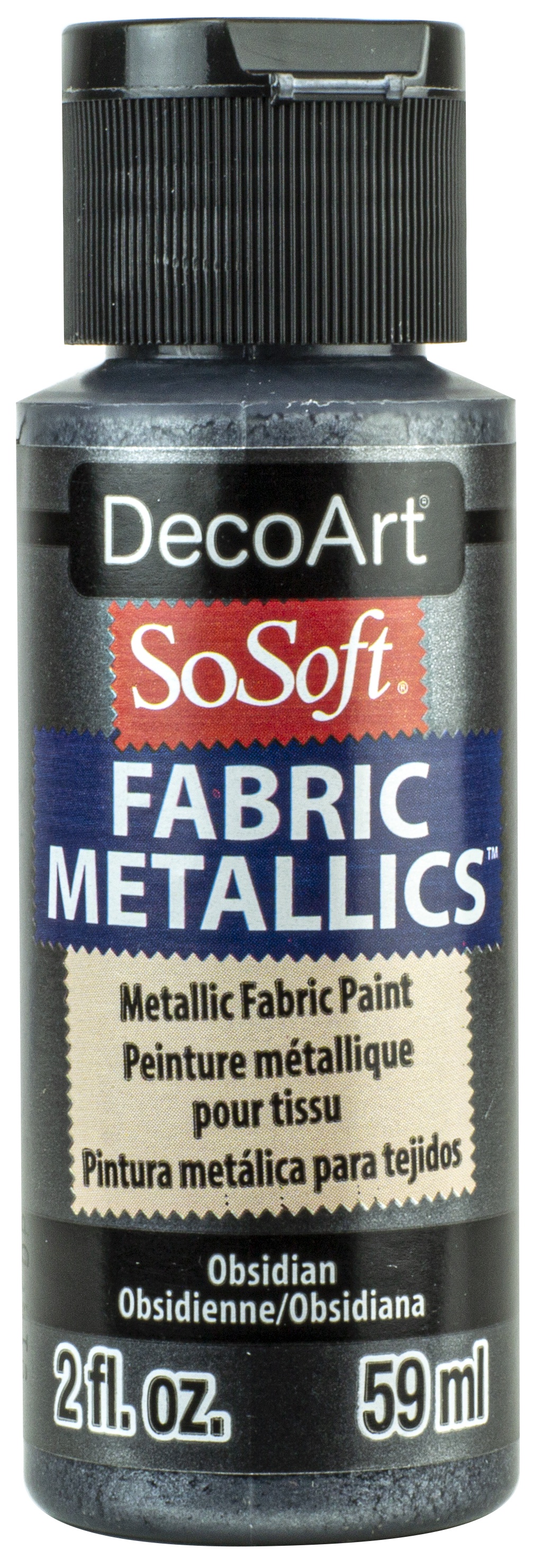 SoSoft Fabric Acrylic Metallic Paint 2oz-Obsidian 766218115799 | eBay