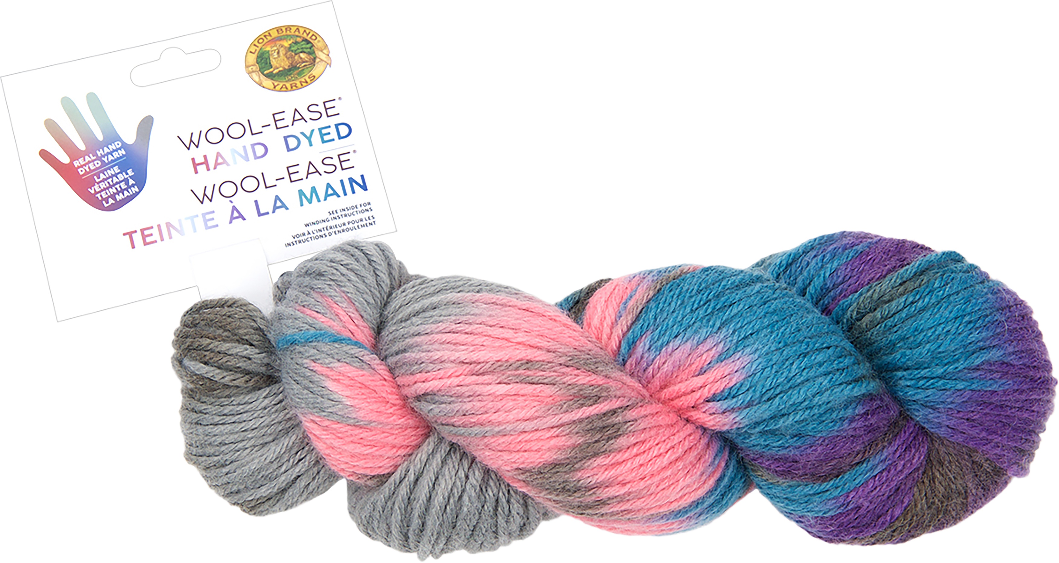 Lion Brand Yarn WoolEase Hand DyedCotton Candy eBay