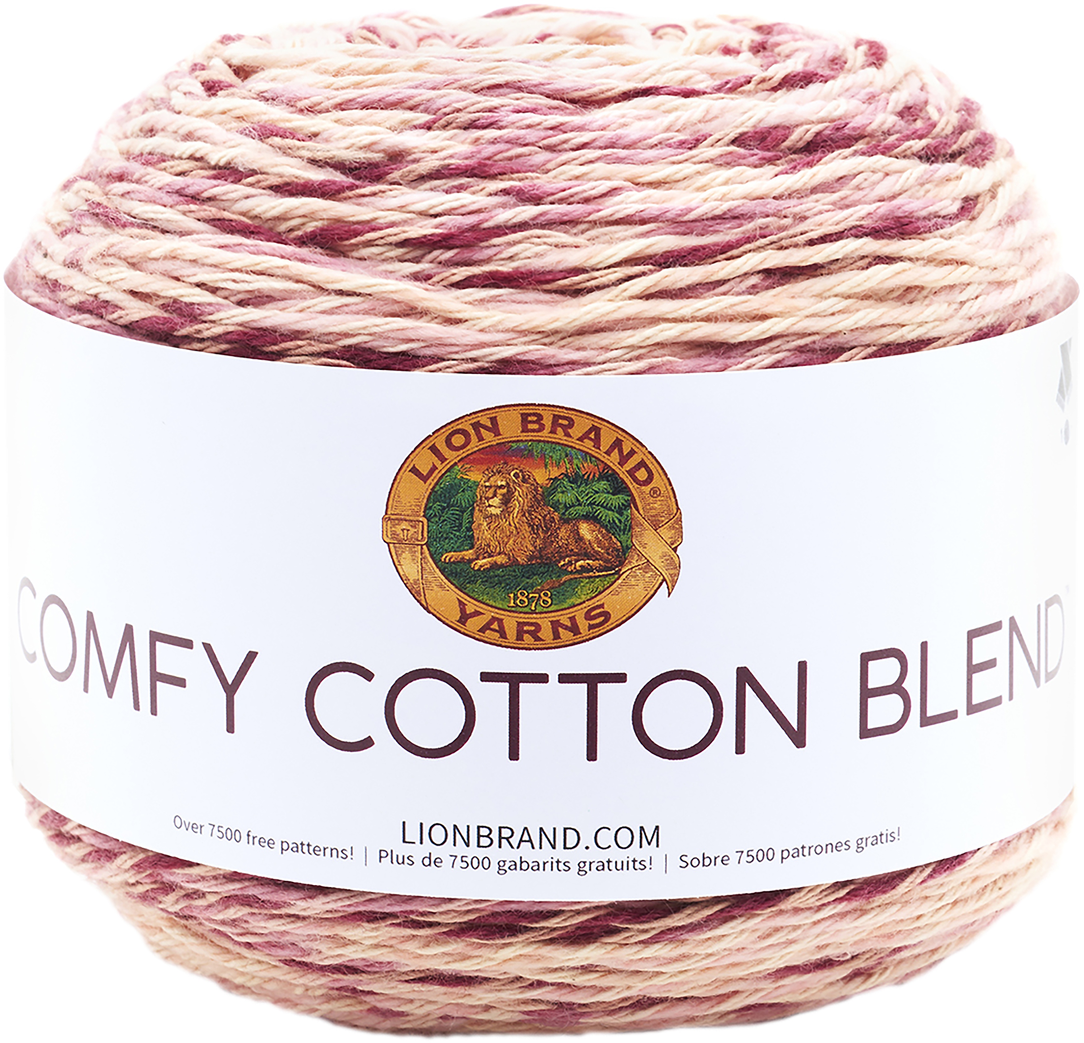 Lion Brand Yarn 756-720 Comfy Cotton Blend Yarn 1 skein//ball Lovie Dovie