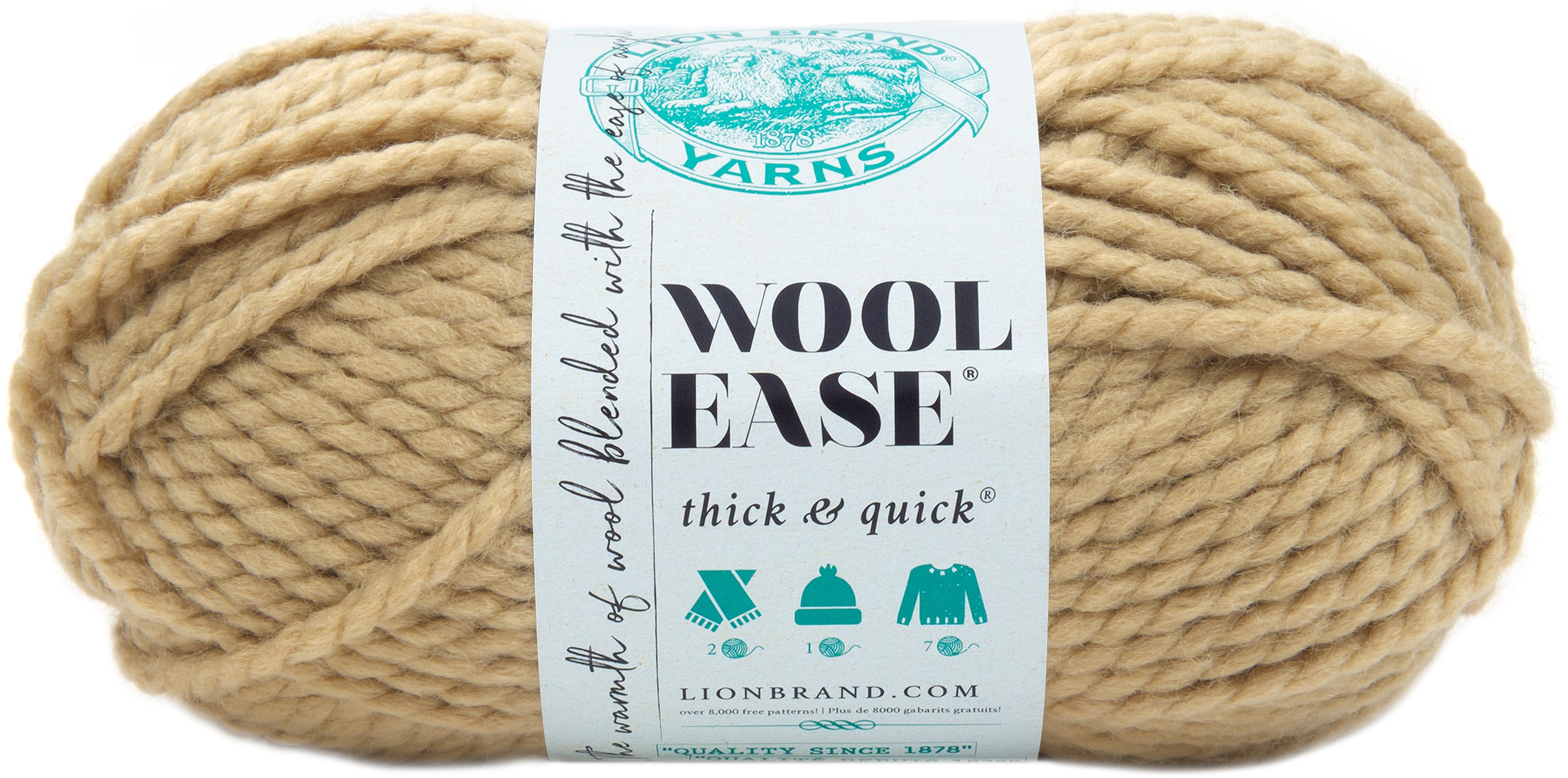 Lion Brand Wool-Ease Thick & Quick Yarn-Peanut 23032641270 | eBay