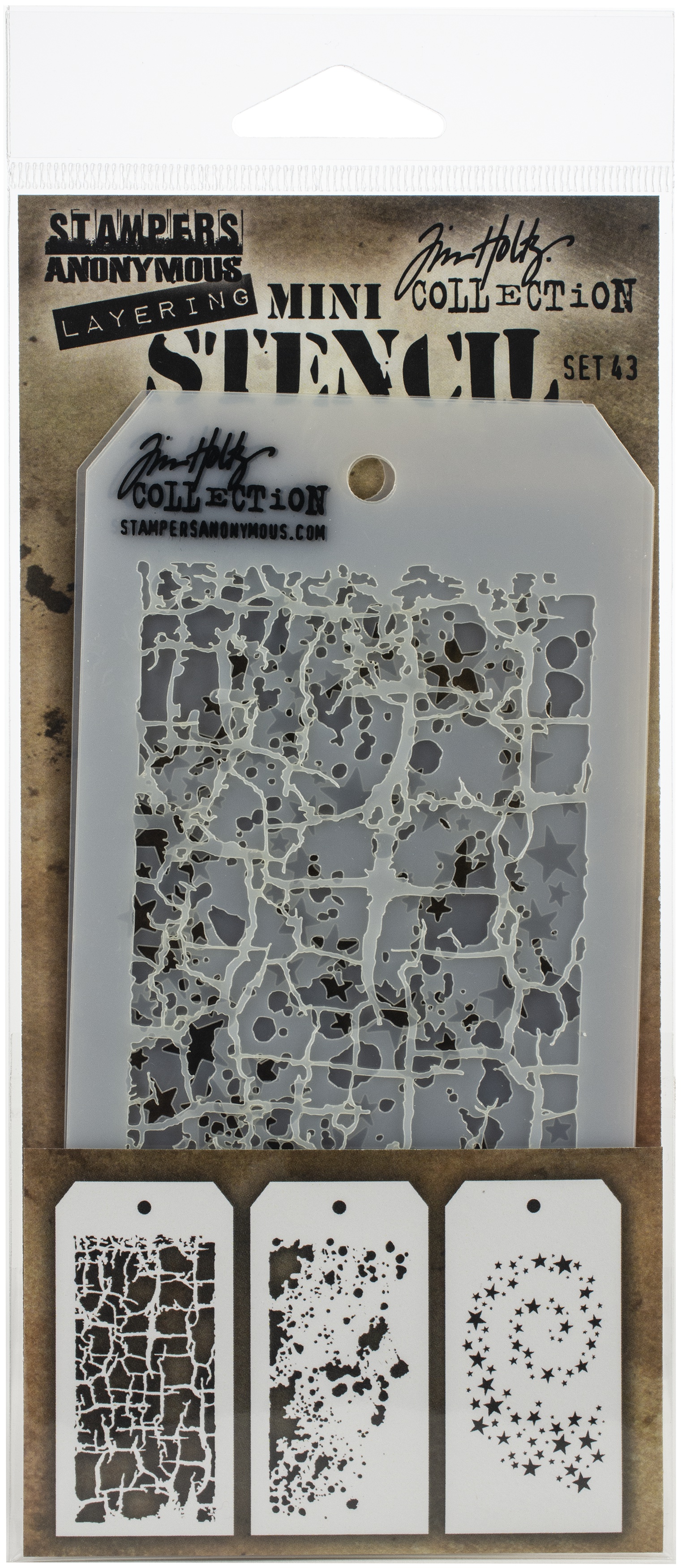 Tim Holtz Mini Layering Stencil ~ SET 43 ~ THMST043 ~ Stampers Anonymous