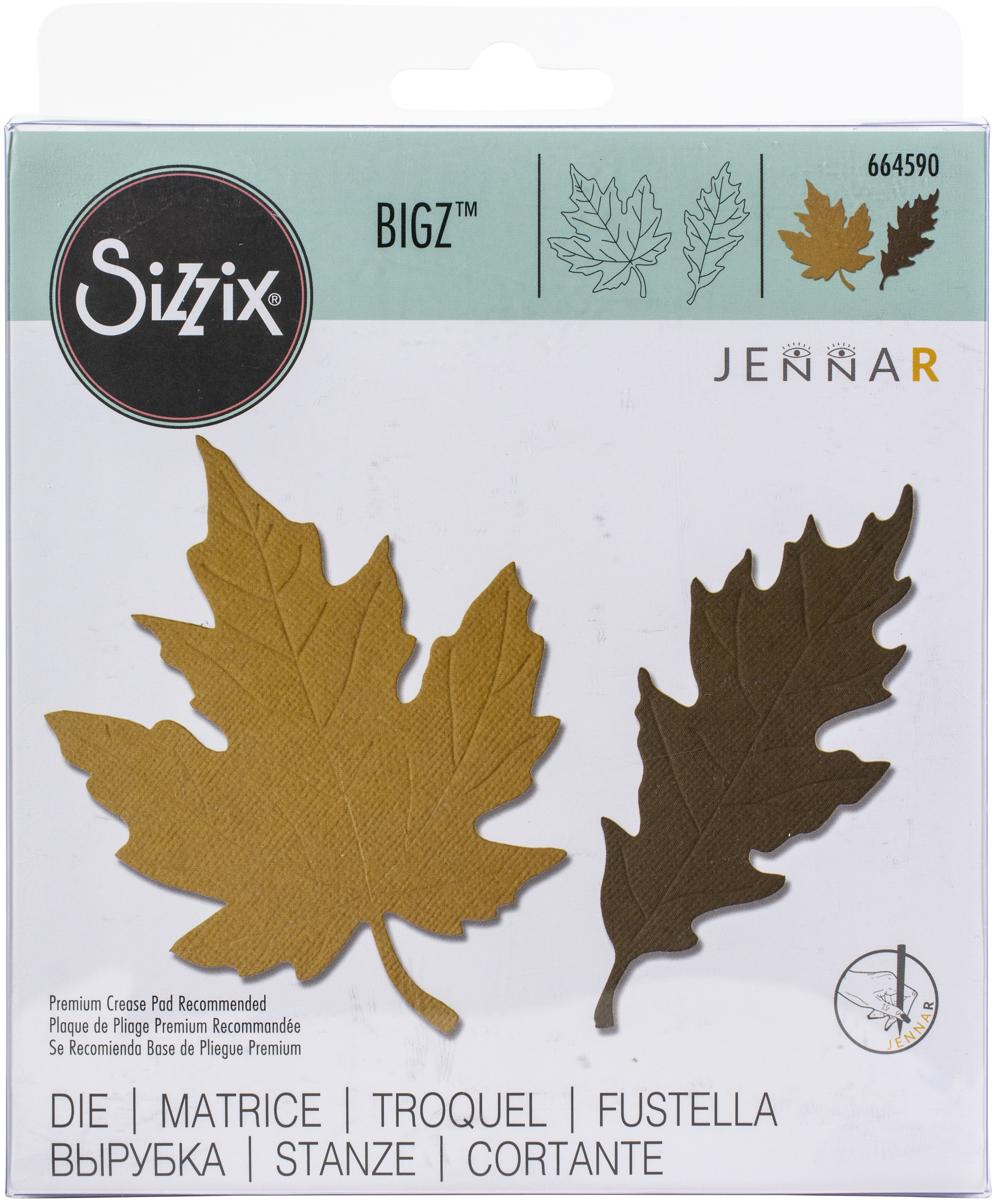 Sizzix Bigz Die 664590 Autumnal Leaves by Jenna Rushforth