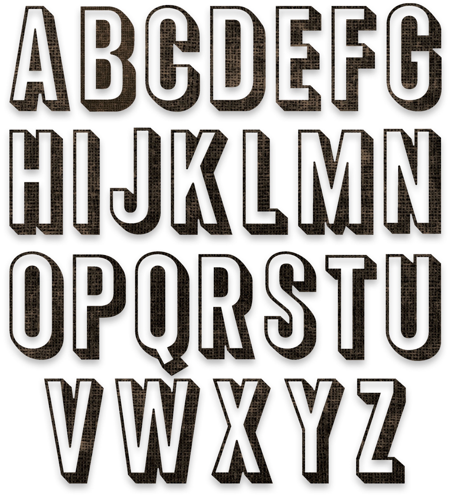 Sizzix Thinlits Die Set 21PK 664808 Alphanumeric Shadow Numbers by Tim Holtz