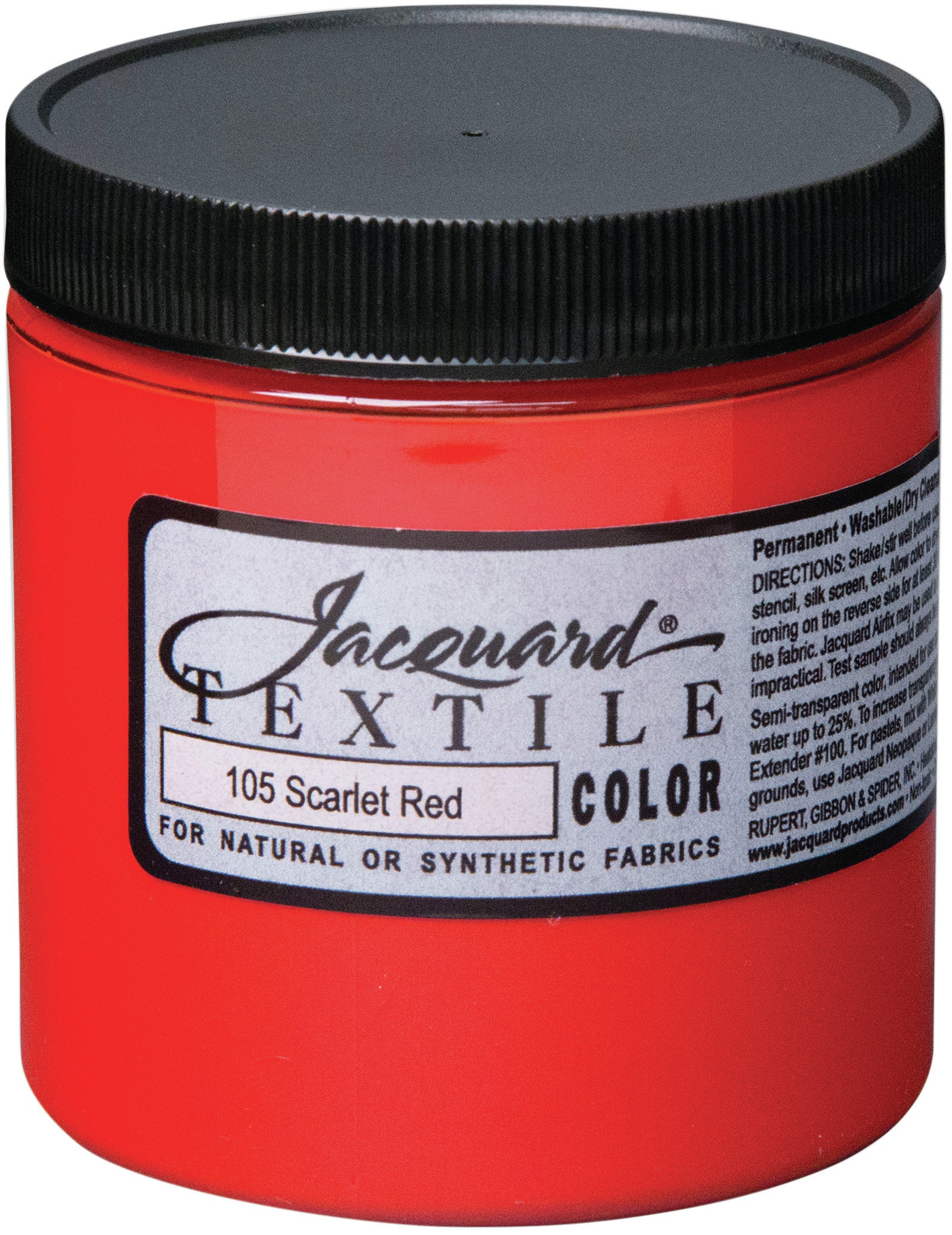 Jacquard Textile Color Fabric Paint 8oz-Scarlet Red | eBay