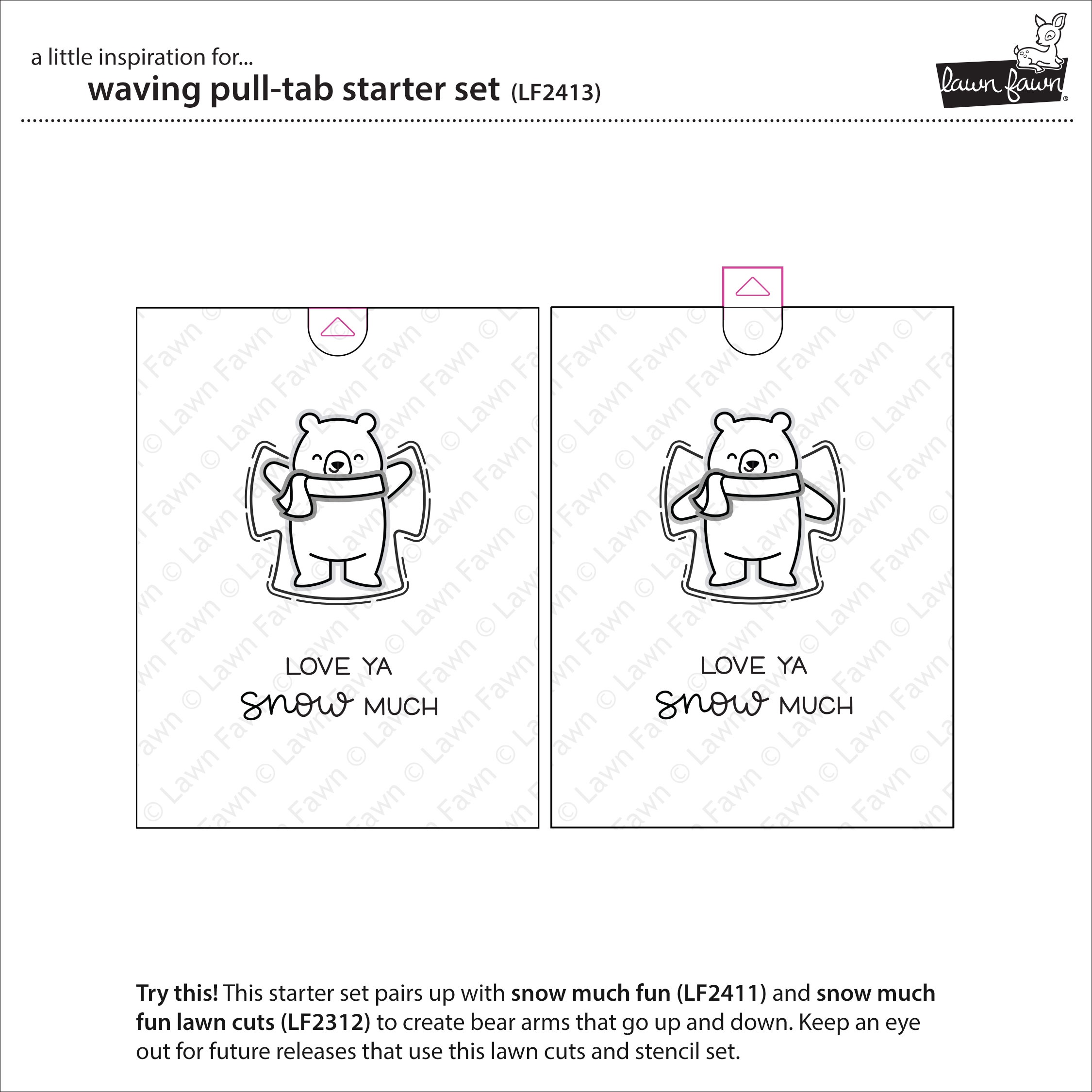 Lawn Cuts Custom Craft Die -Waving Pull Tab Starter Set
